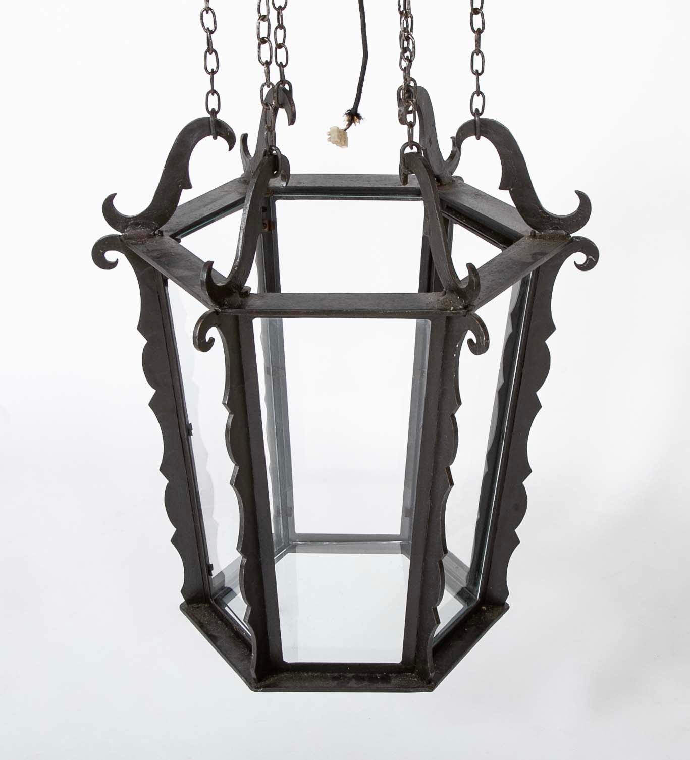 An Iron Lantern Attributed to Bruno Paul