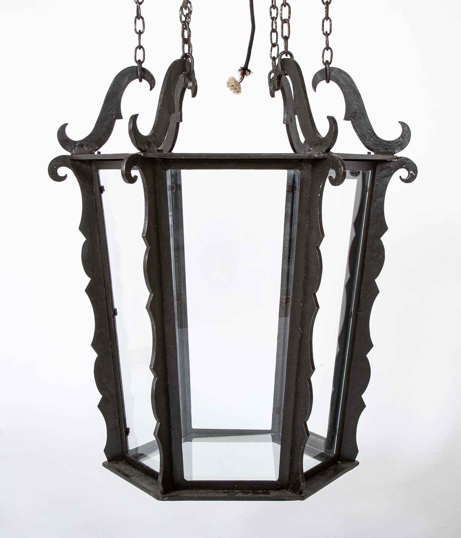 An Iron Lantern Attributed to Bruno Paul