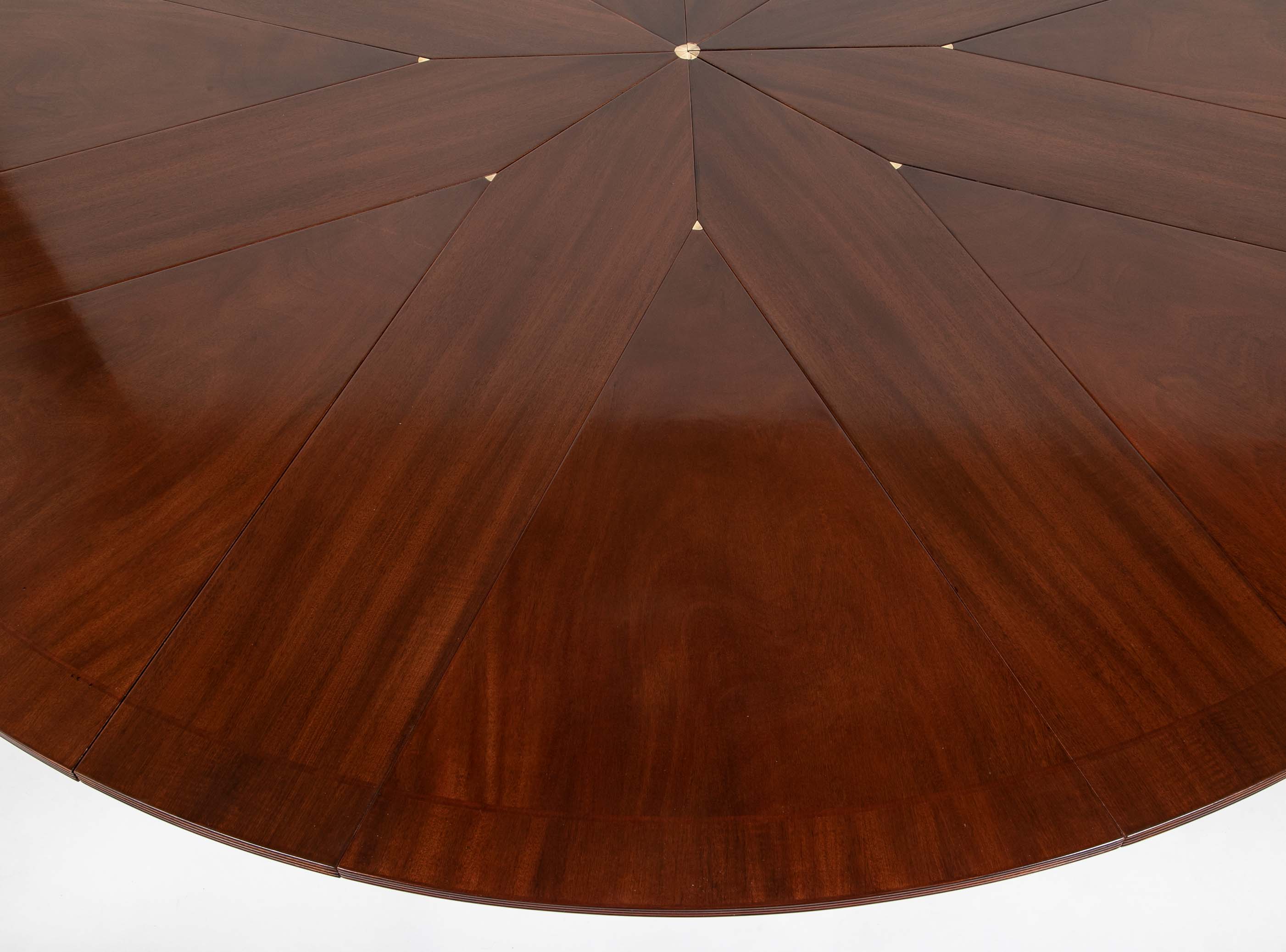 Mahogany Jupe Style Circular Extension Table