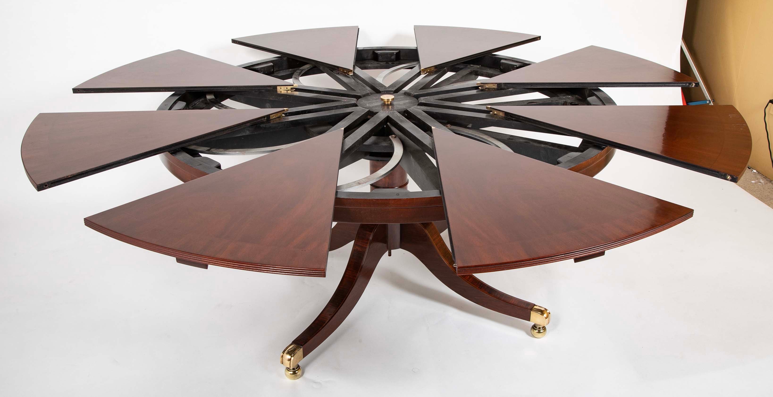 Mahogany Jupe Style Circular Extension Table