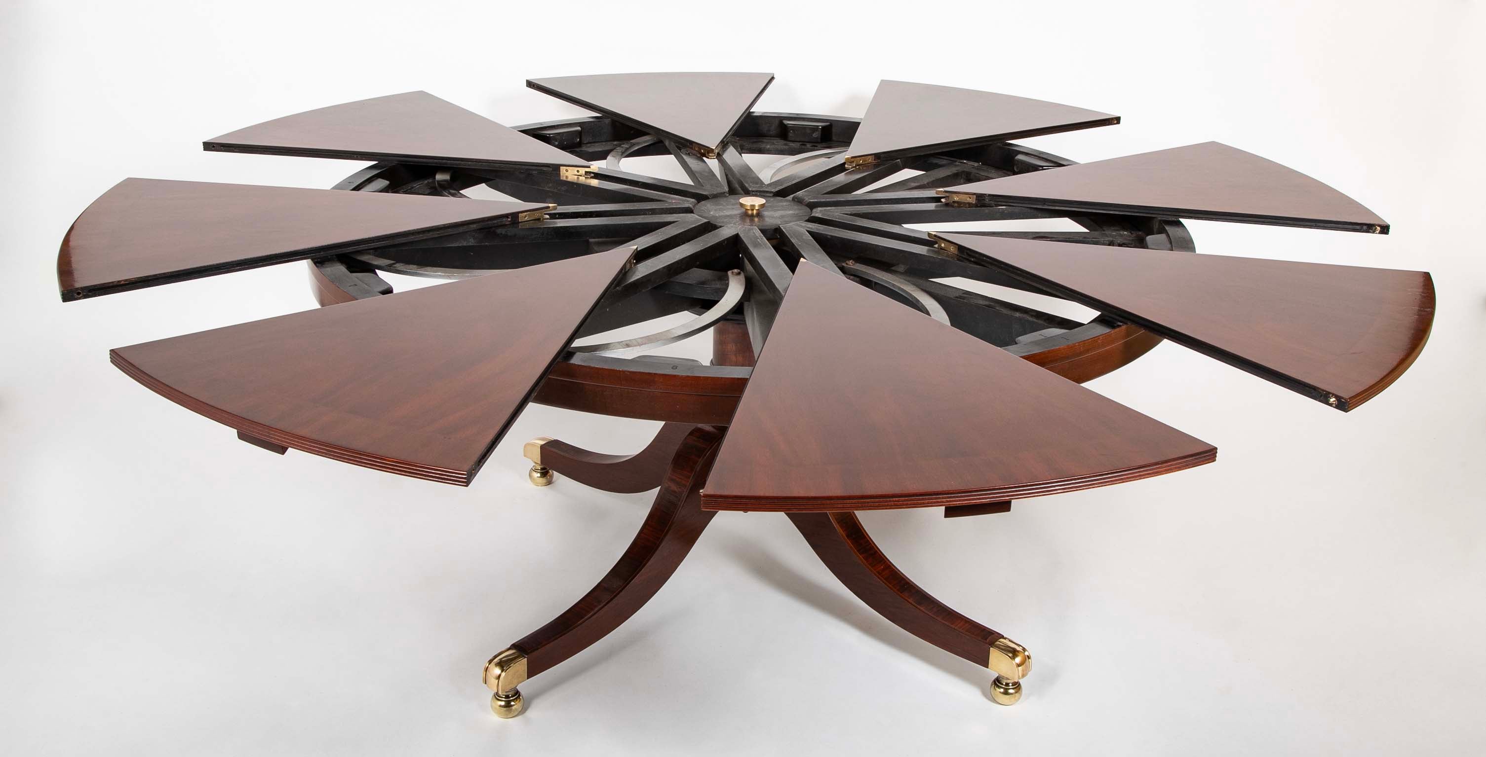 Mahogany Jupe Style Circular Extension Table