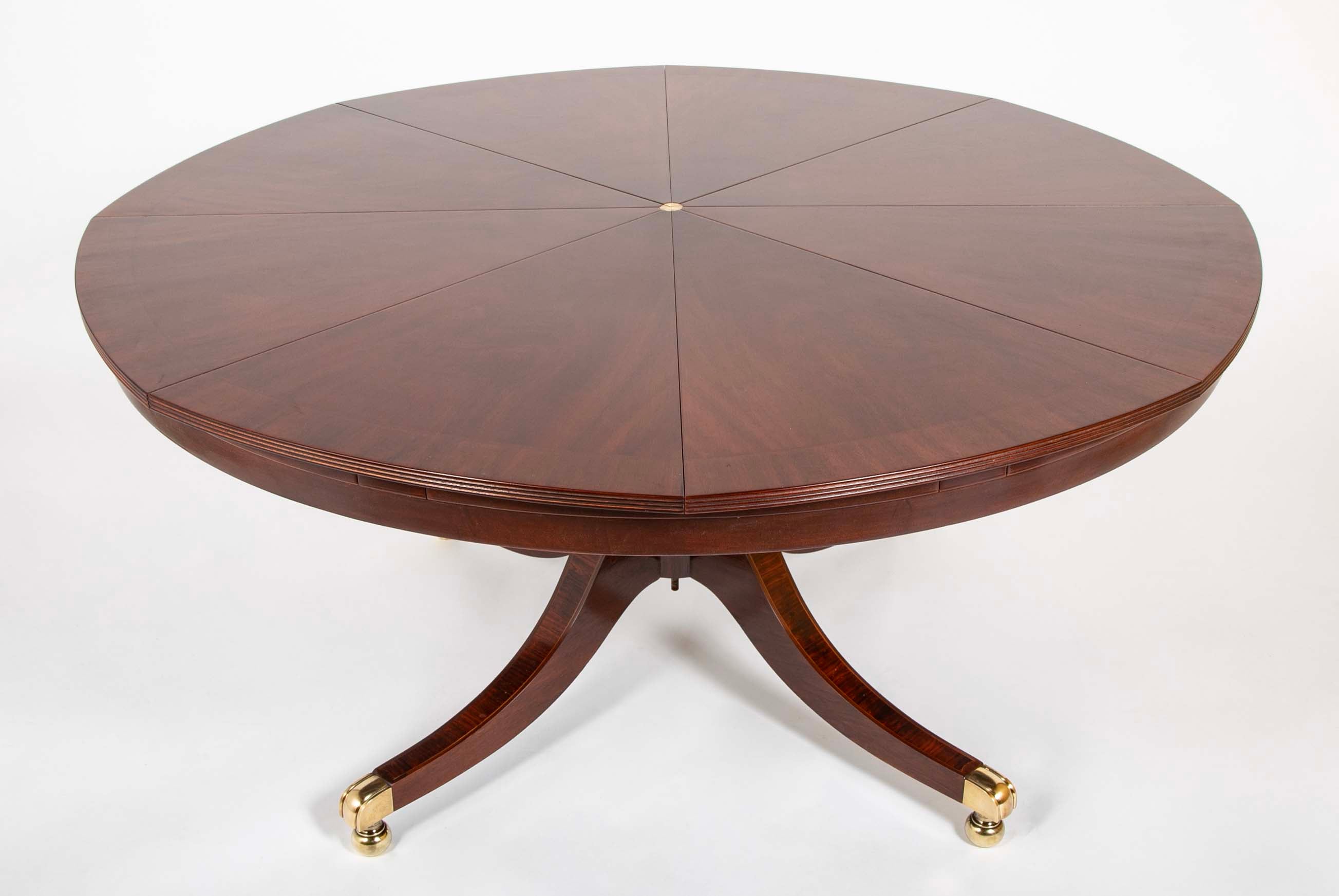 Mahogany Jupe Style Circular Extension Table