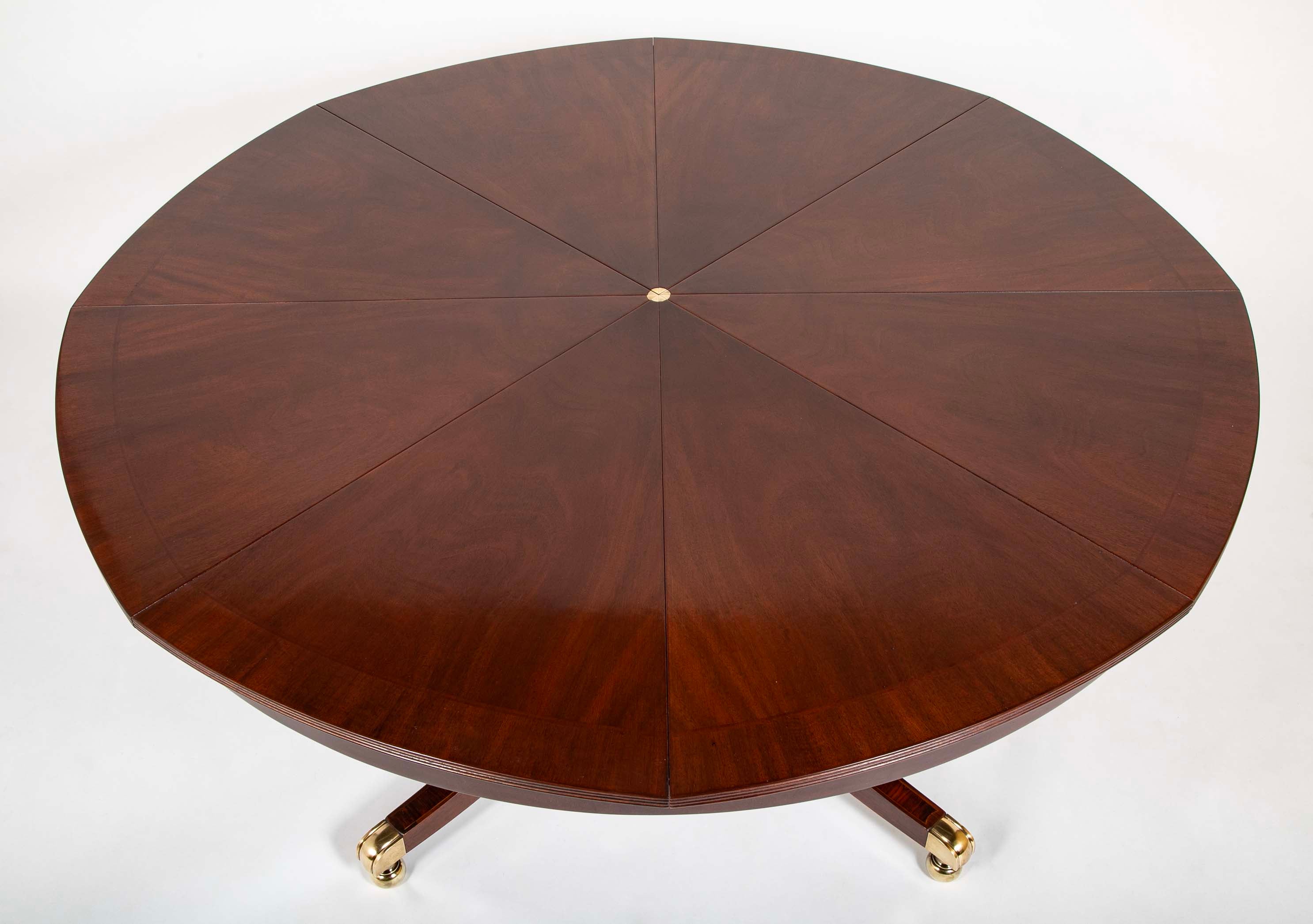 Mahogany Jupe Style Circular Extension Table