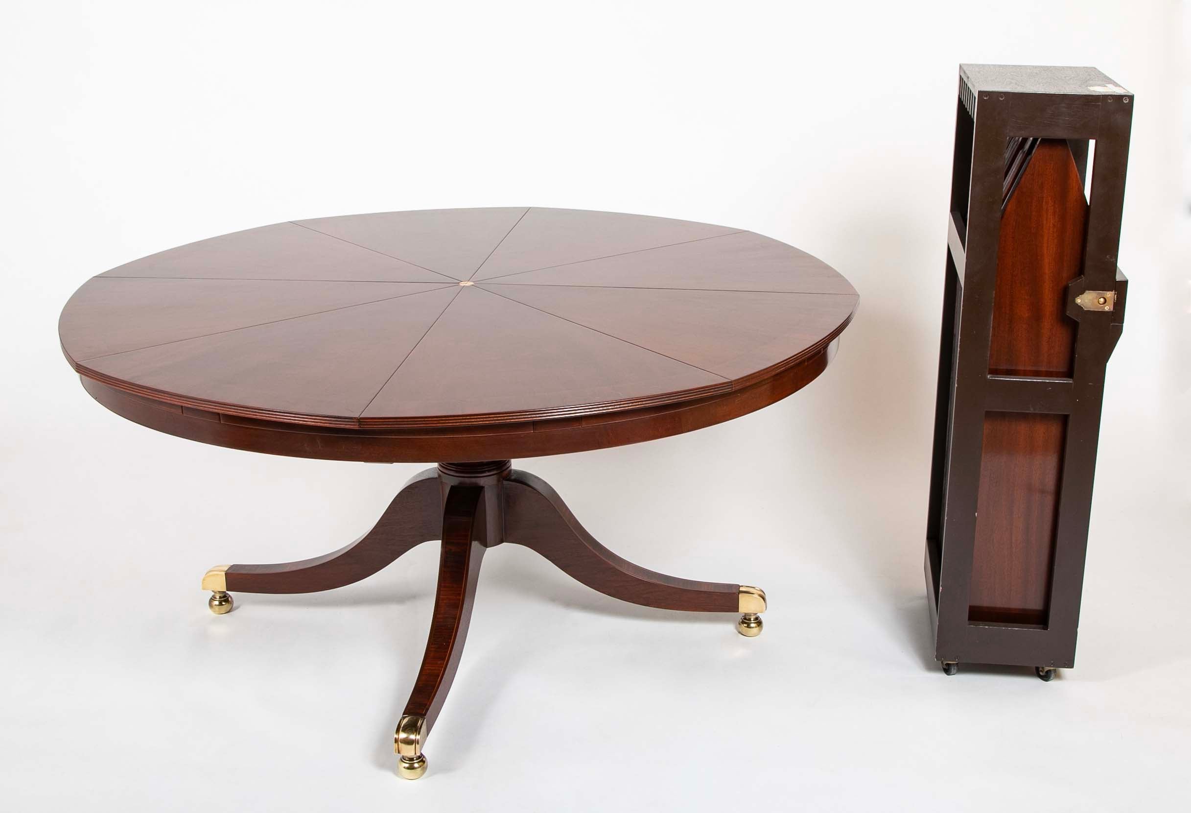 Mahogany Jupe Style Circular Extension Table