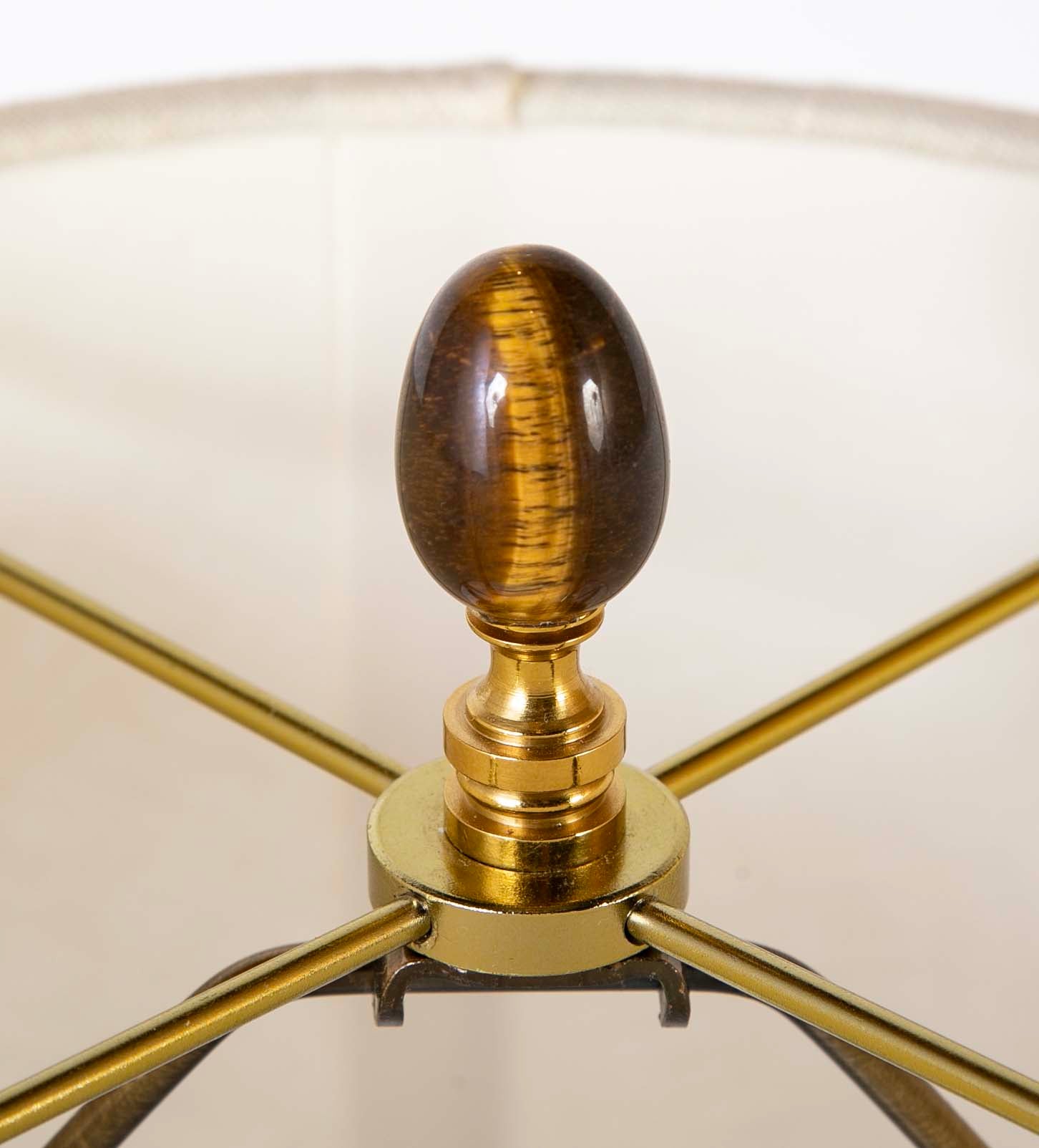 Pair of Just Andersen Melon Form Metal Lamps