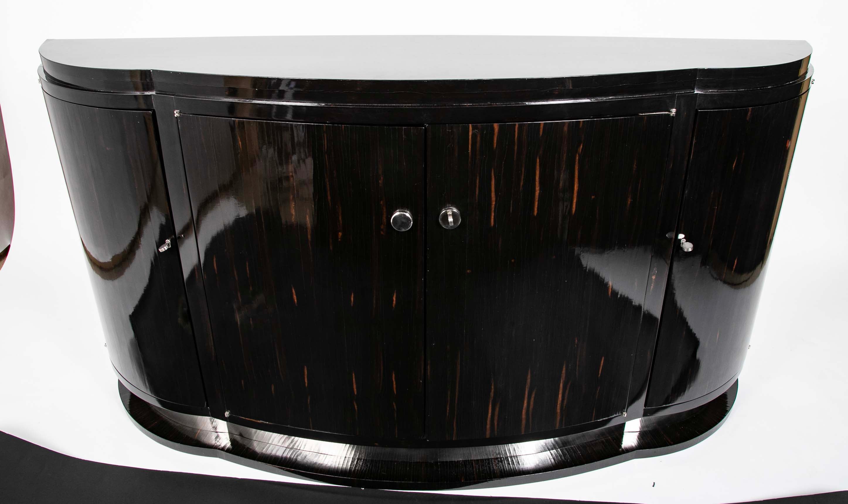 Ebonized Macassar Credenza Attributed to Andre Arbus