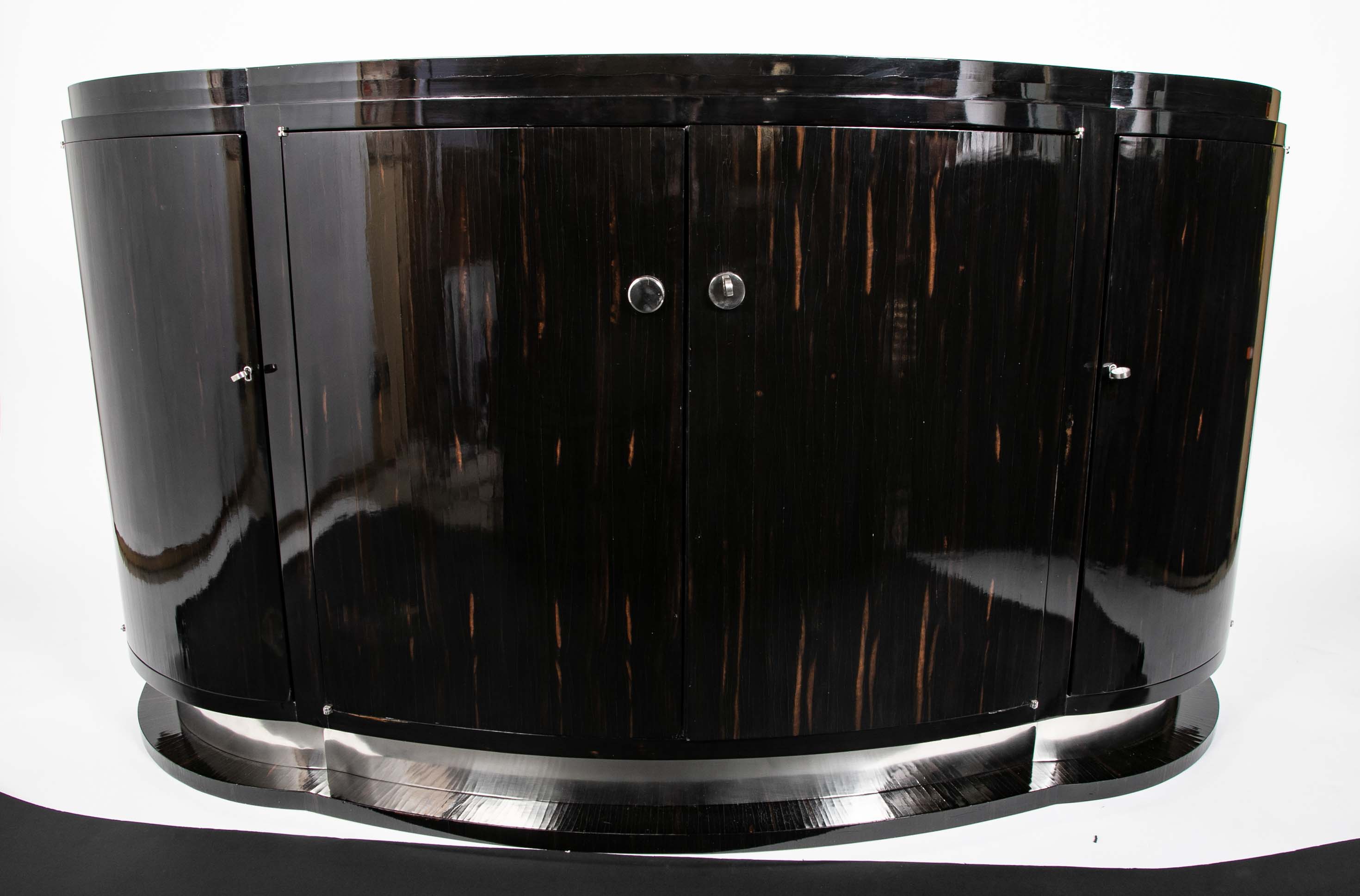 Ebonized Macassar Credenza Attributed to Andre Arbus