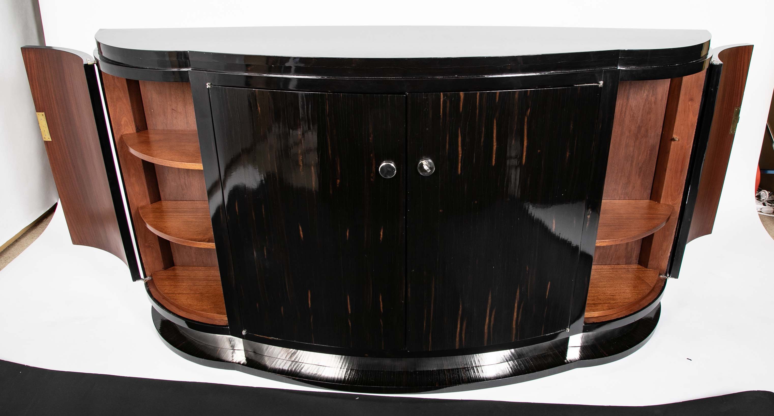 Ebonized Macassar Credenza Attributed to Andre Arbus