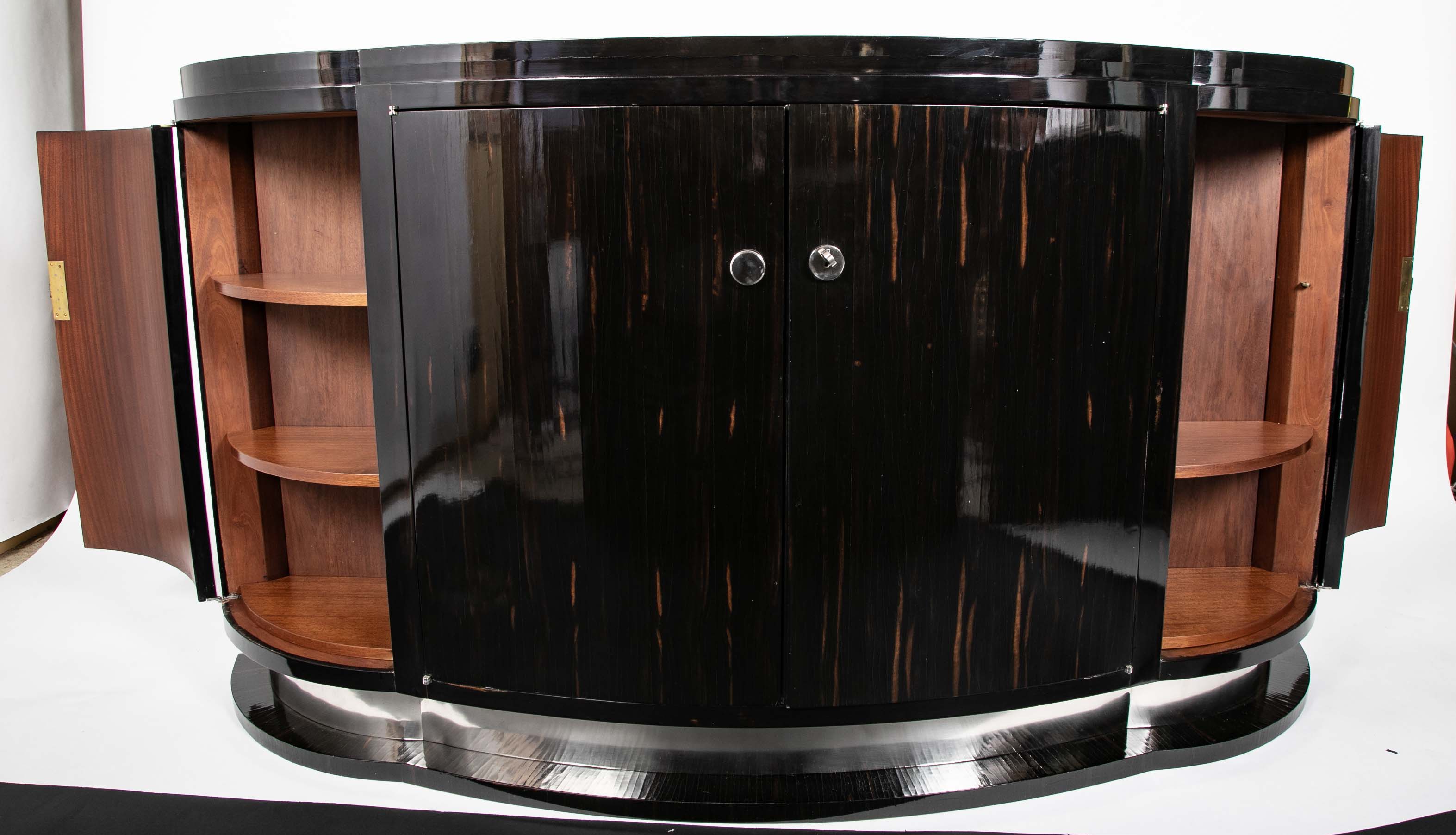 Ebonized Macassar Credenza Attributed to Andre Arbus