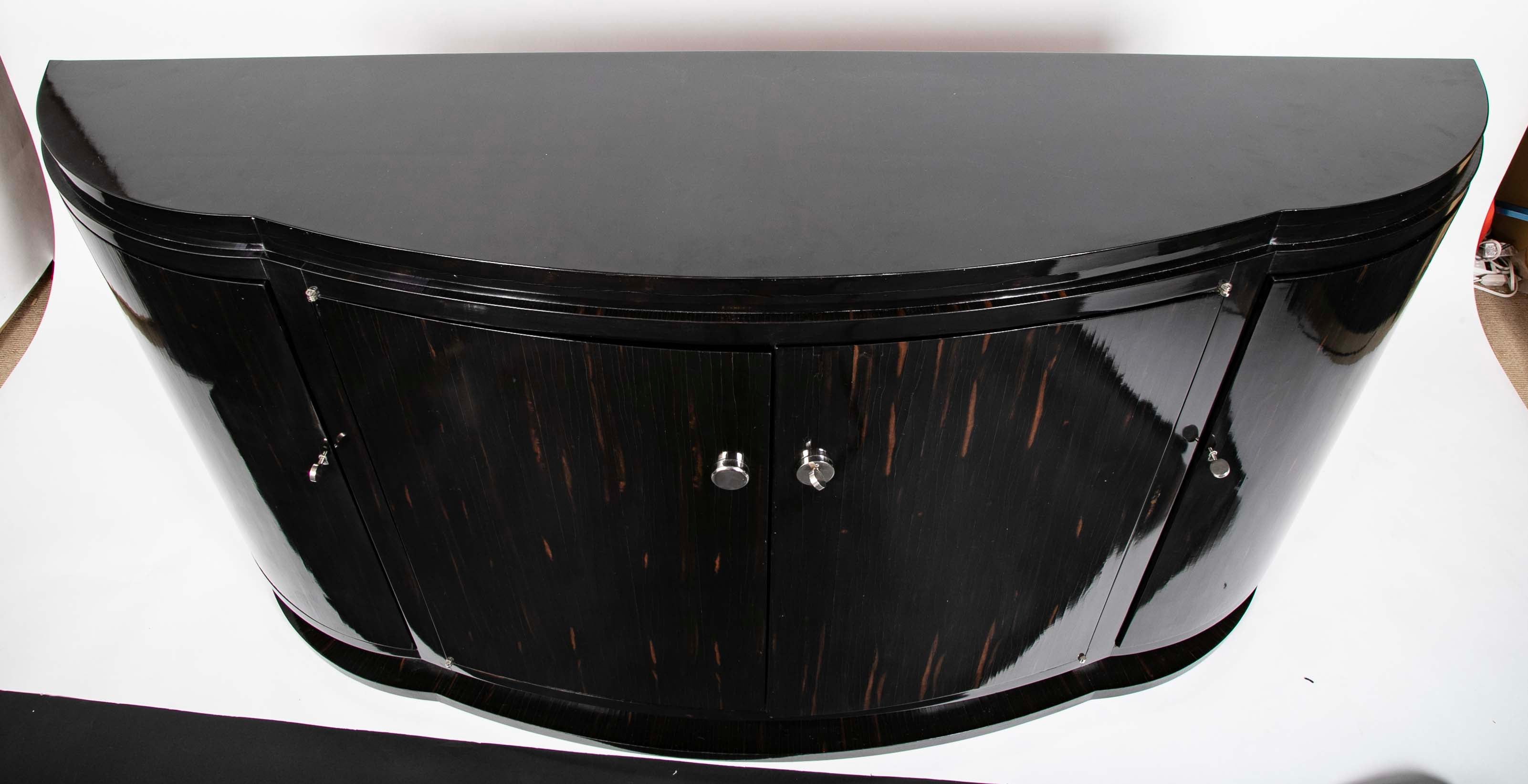 Ebonized Macassar Credenza Attributed to Andre Arbus