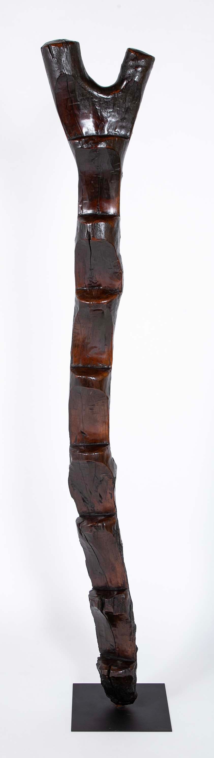A Mali Dogon Tribe Granary Ladder with Base