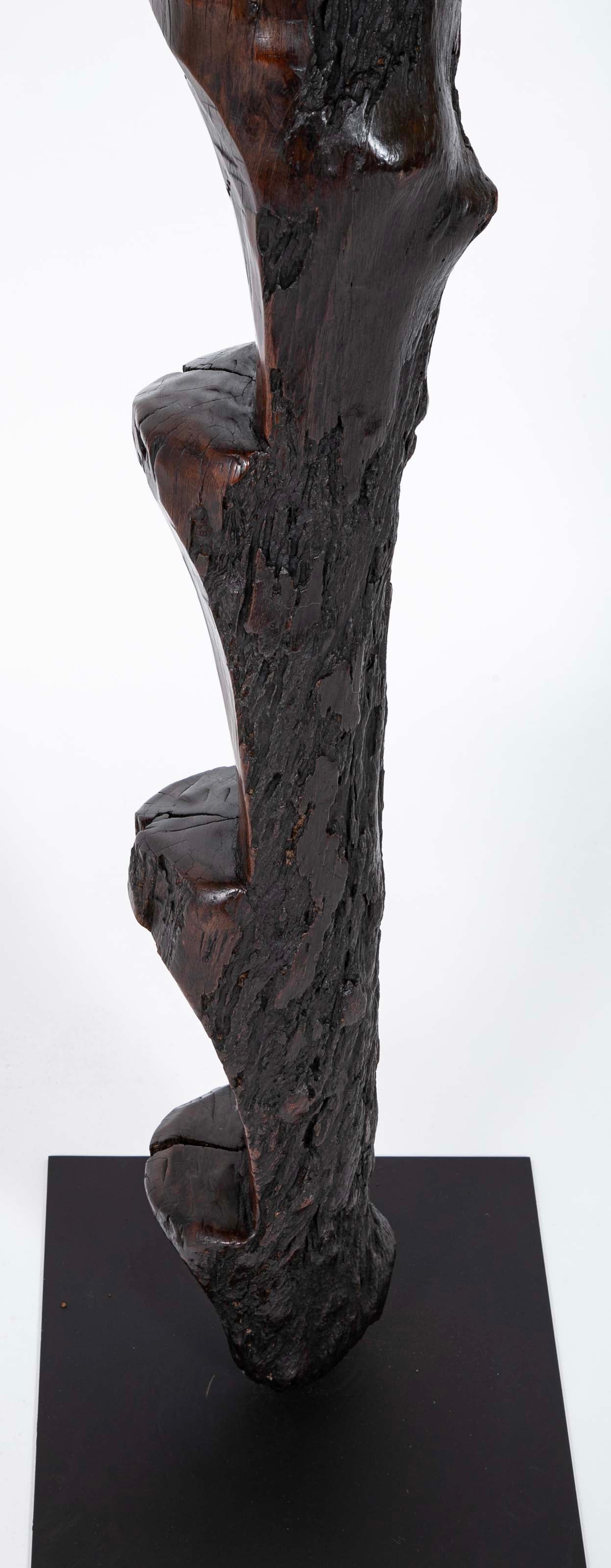 A Mali Dogon Tribe Granary Ladder with Base
