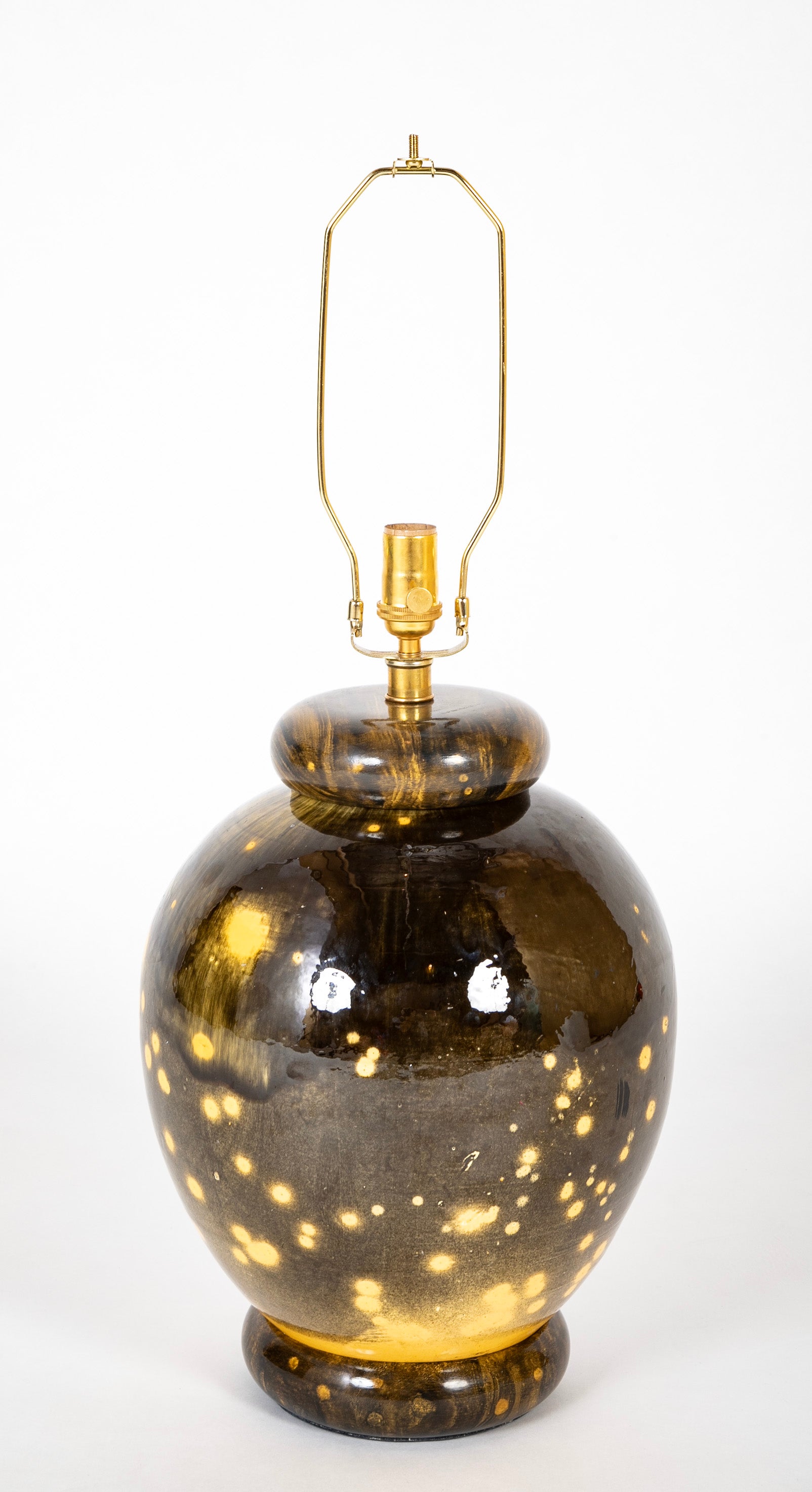 HA Kahler Earthenware Vase now a Lamp