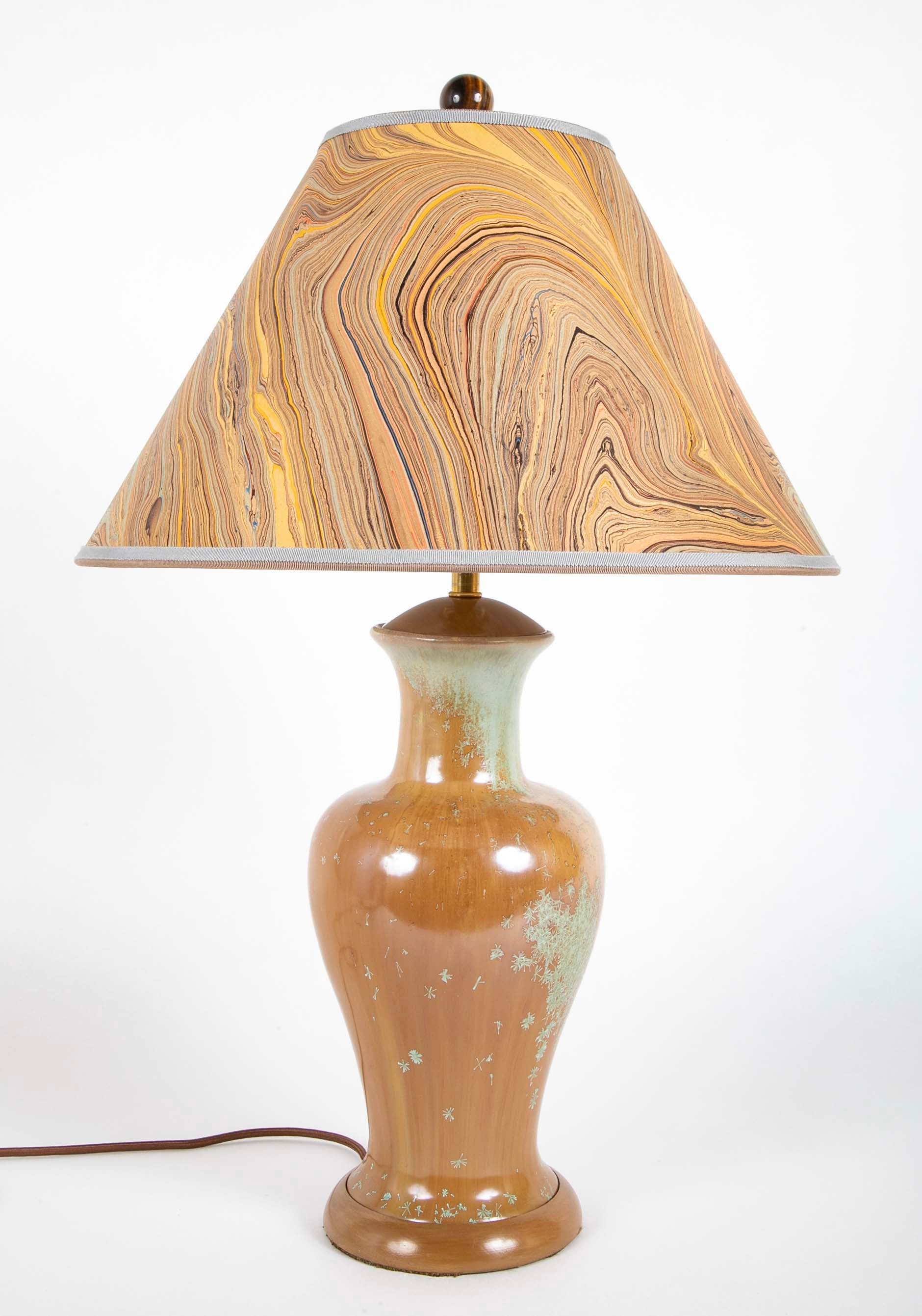 Michigan Tile Company Baluster Form Ceramic Vase now a Lamp