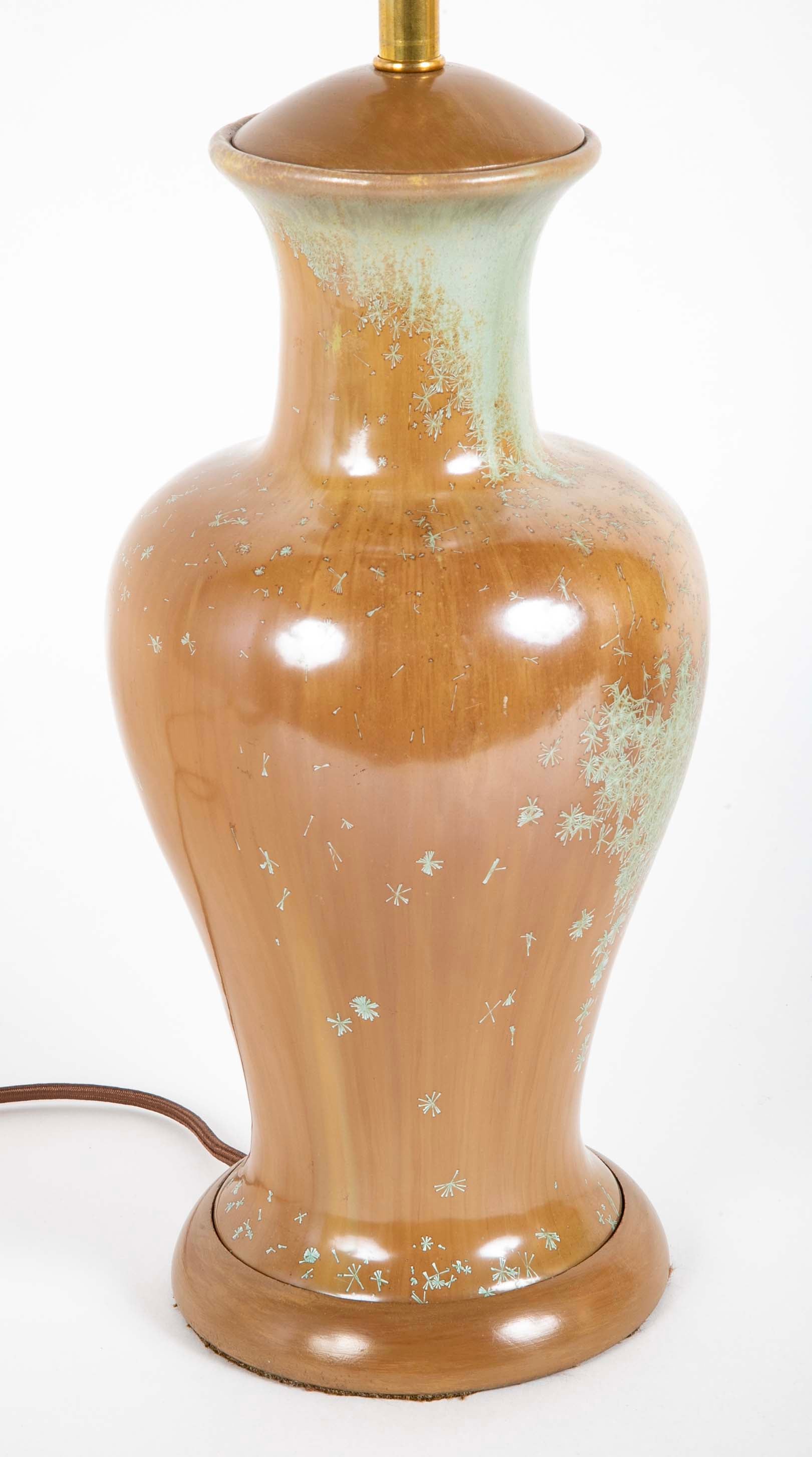 Michigan Tile Company Baluster Form Ceramic Vase now a Lamp