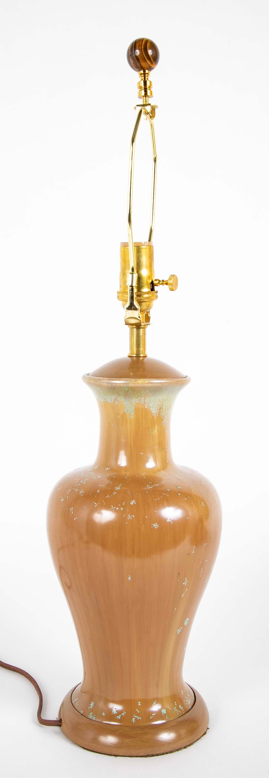 Michigan Tile Company Baluster Form Ceramic Vase now a Lamp