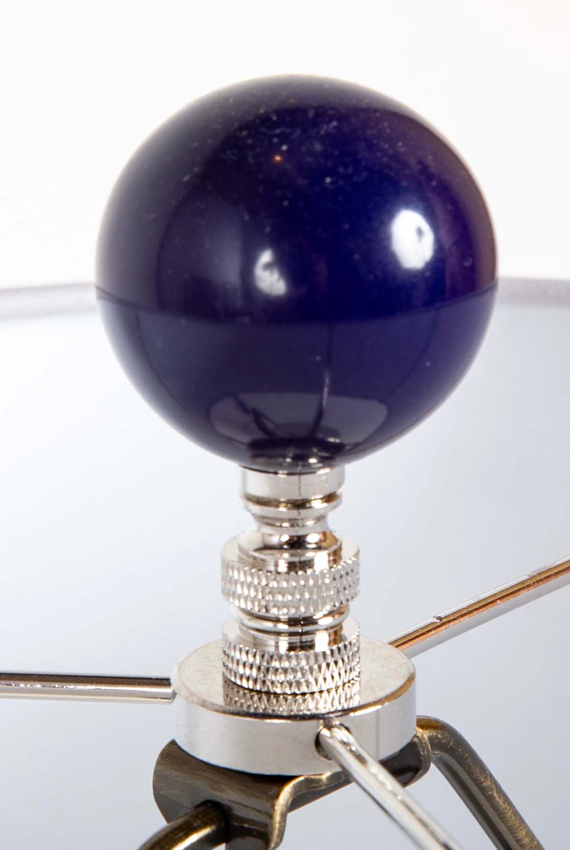 Pair of Chinese Blue Flambe Fulper Vases now Lamps