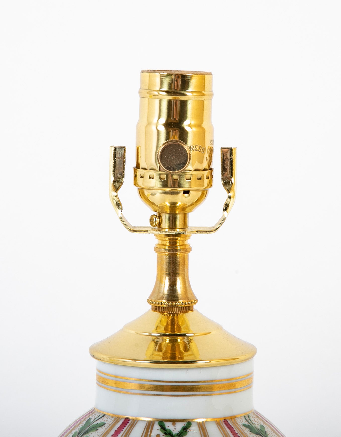 A pair of Dresden Urns now Lamps
