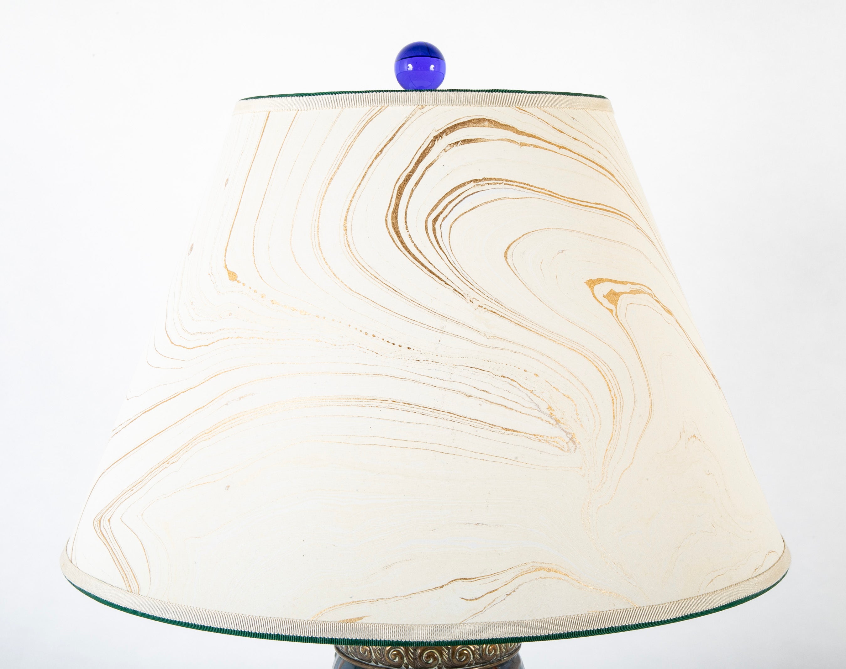 A Kahler Earthenware Vase Now a Lamp with Brass Mounting