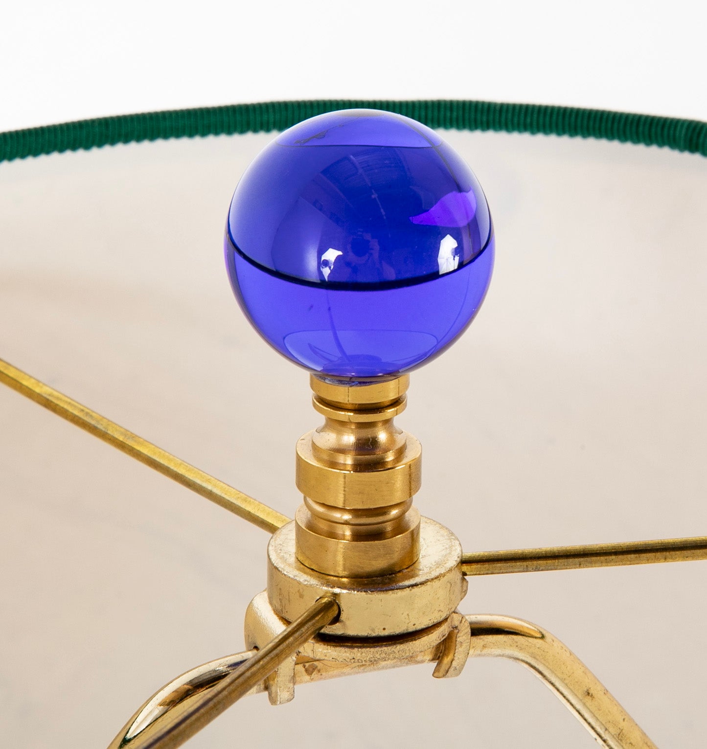 A Kahler Earthenware Vase Now a Lamp with Brass Mounting