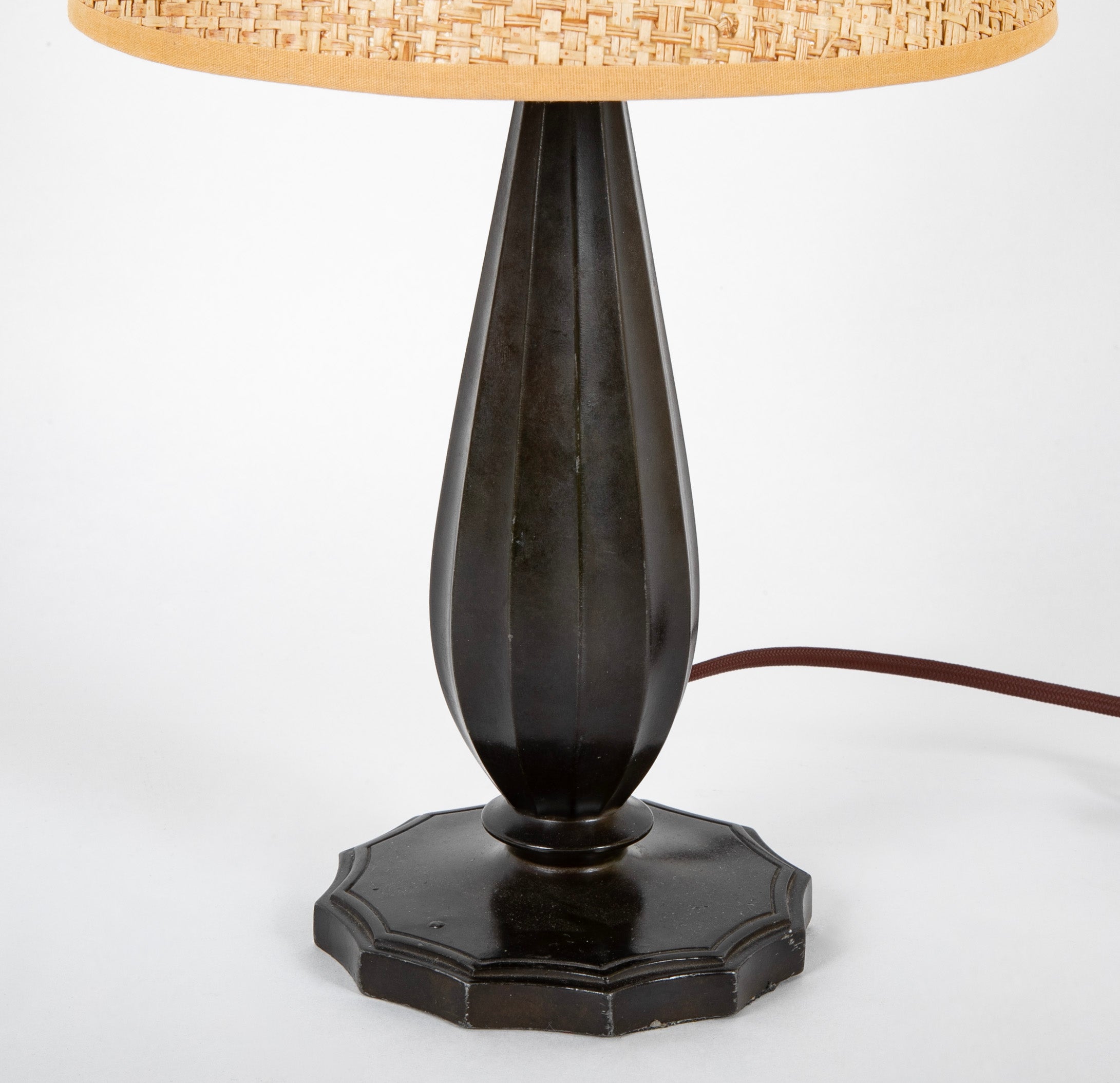 Just Andersen Patinated "Disko" Metal Table Lamp