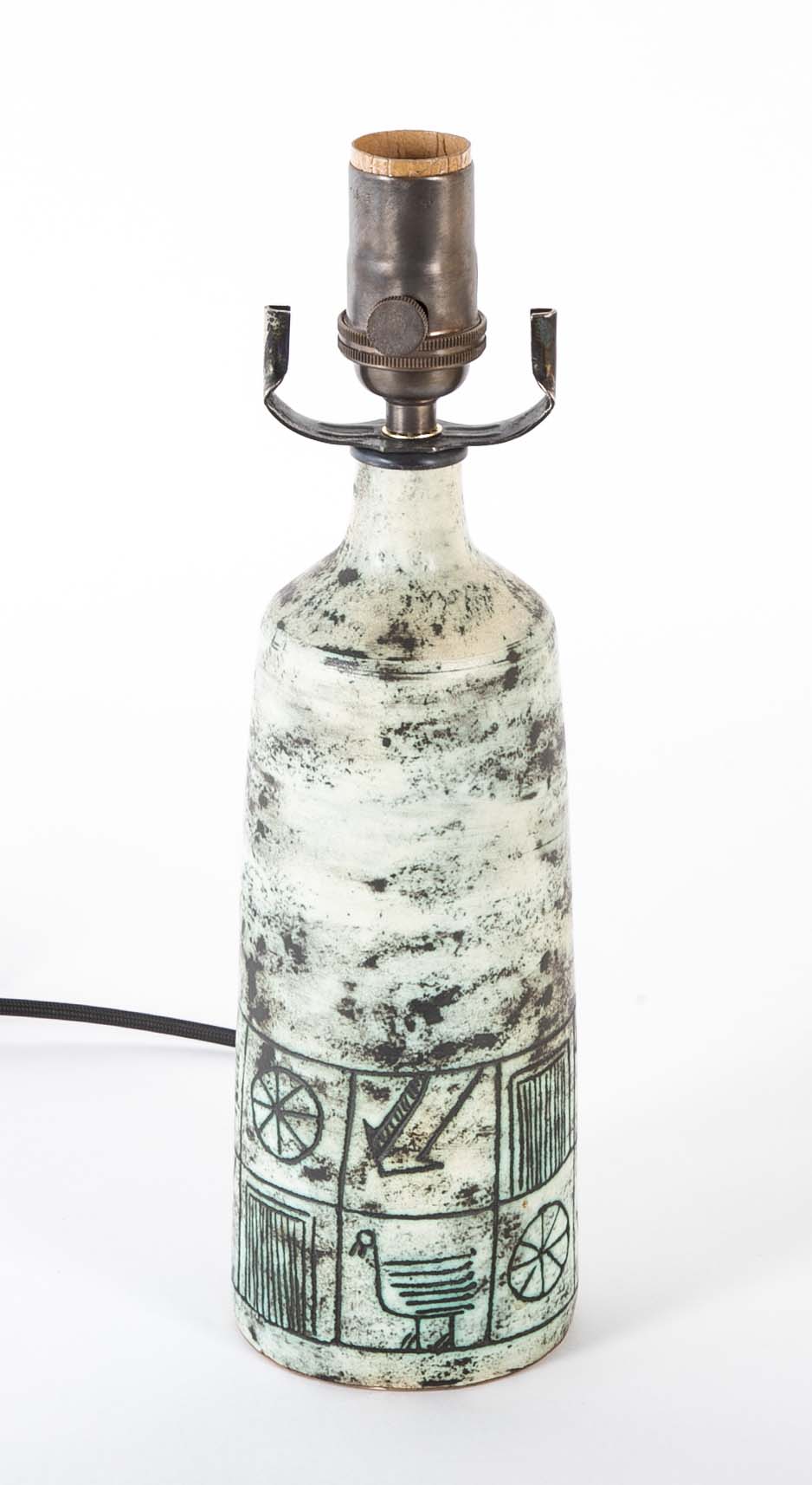 Jacques Blin (1920-1995) Ceramic "Jug" Form Lamp