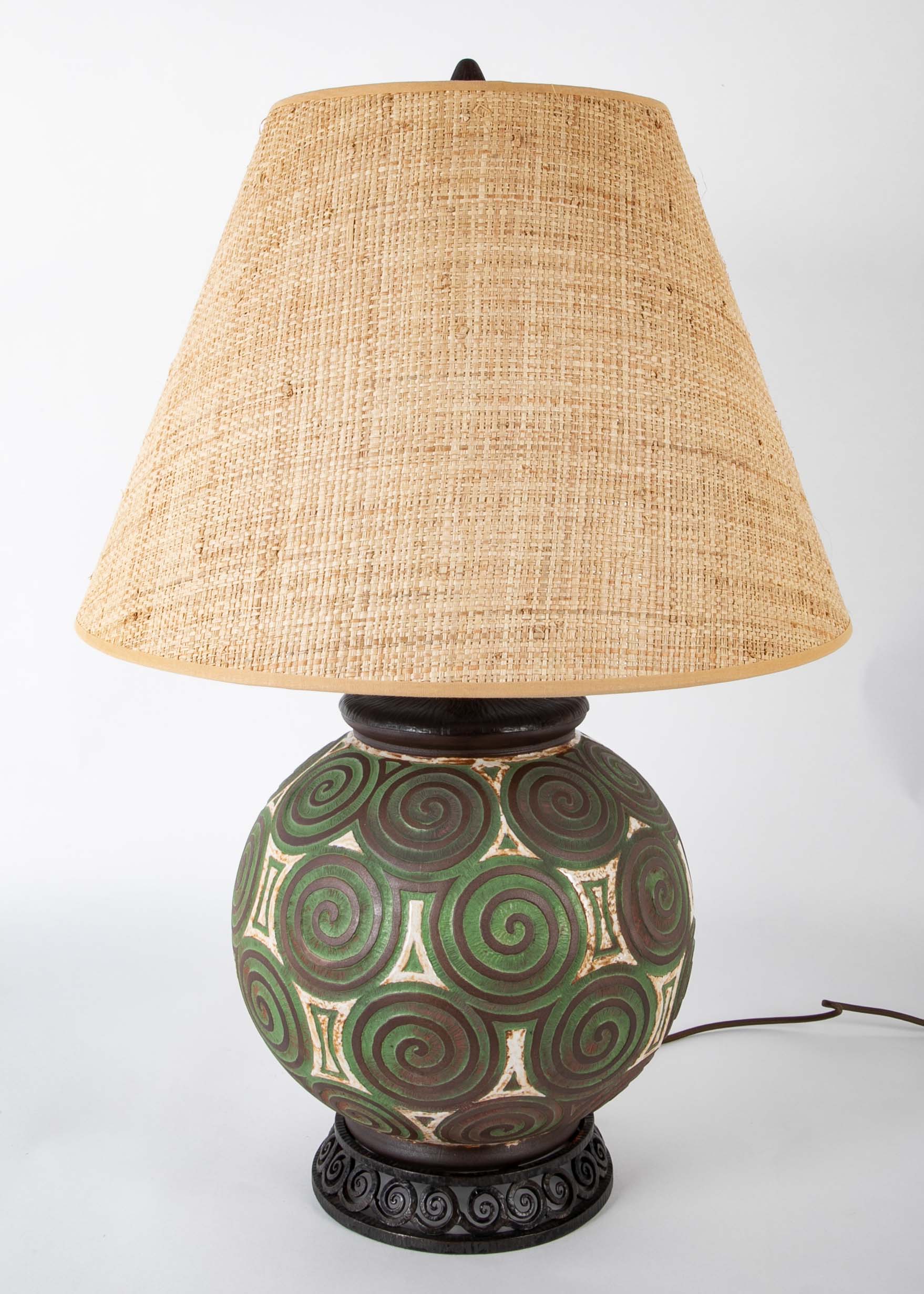 Mougin Art Pottery Vase now a Lamp by Louis Katona