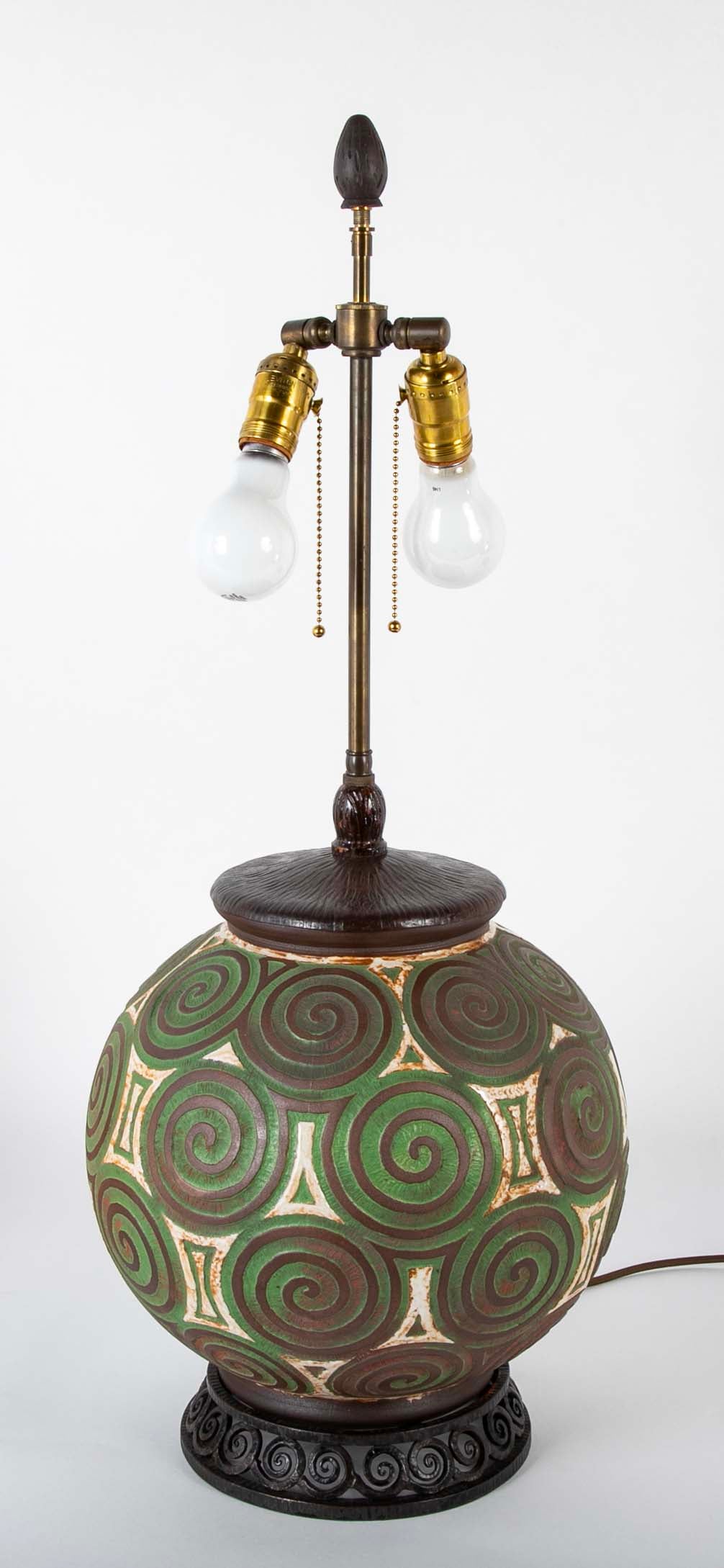 Mougin Art Pottery Vase now a Lamp by Louis Katona