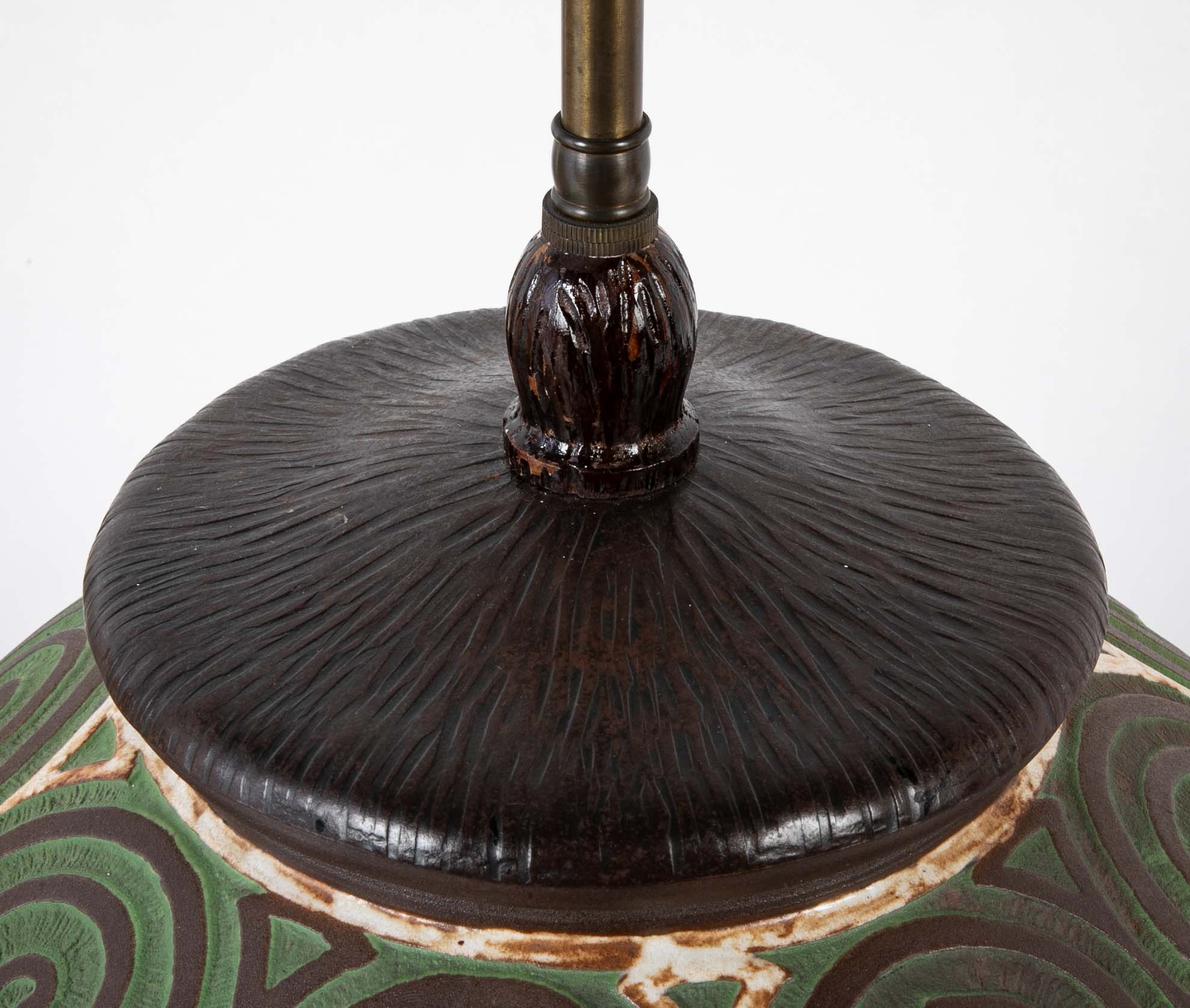 Mougin Art Pottery Vase now a Lamp by Louis Katona
