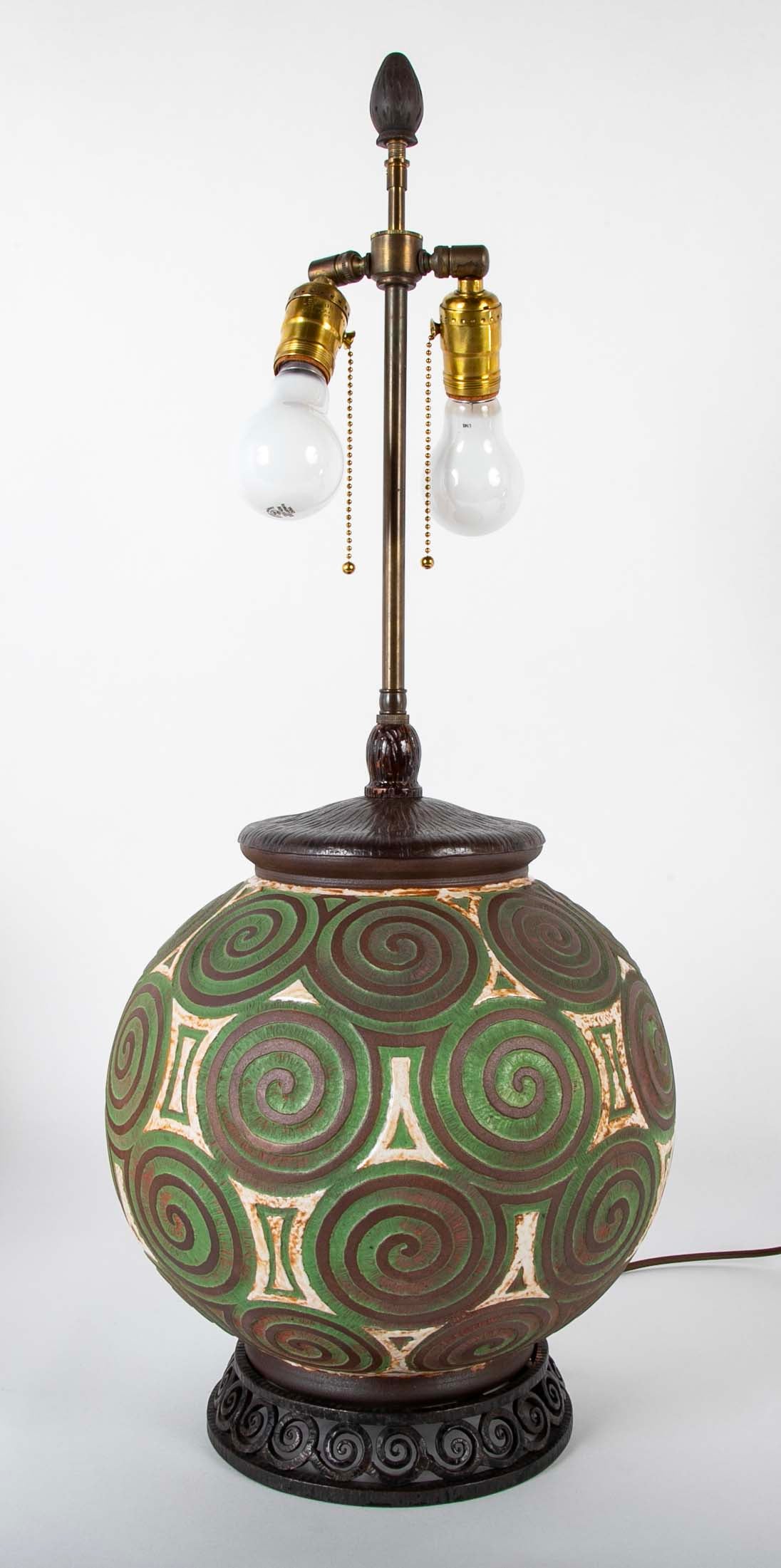 Mougin Art Pottery Vase now a Lamp by Louis Katona