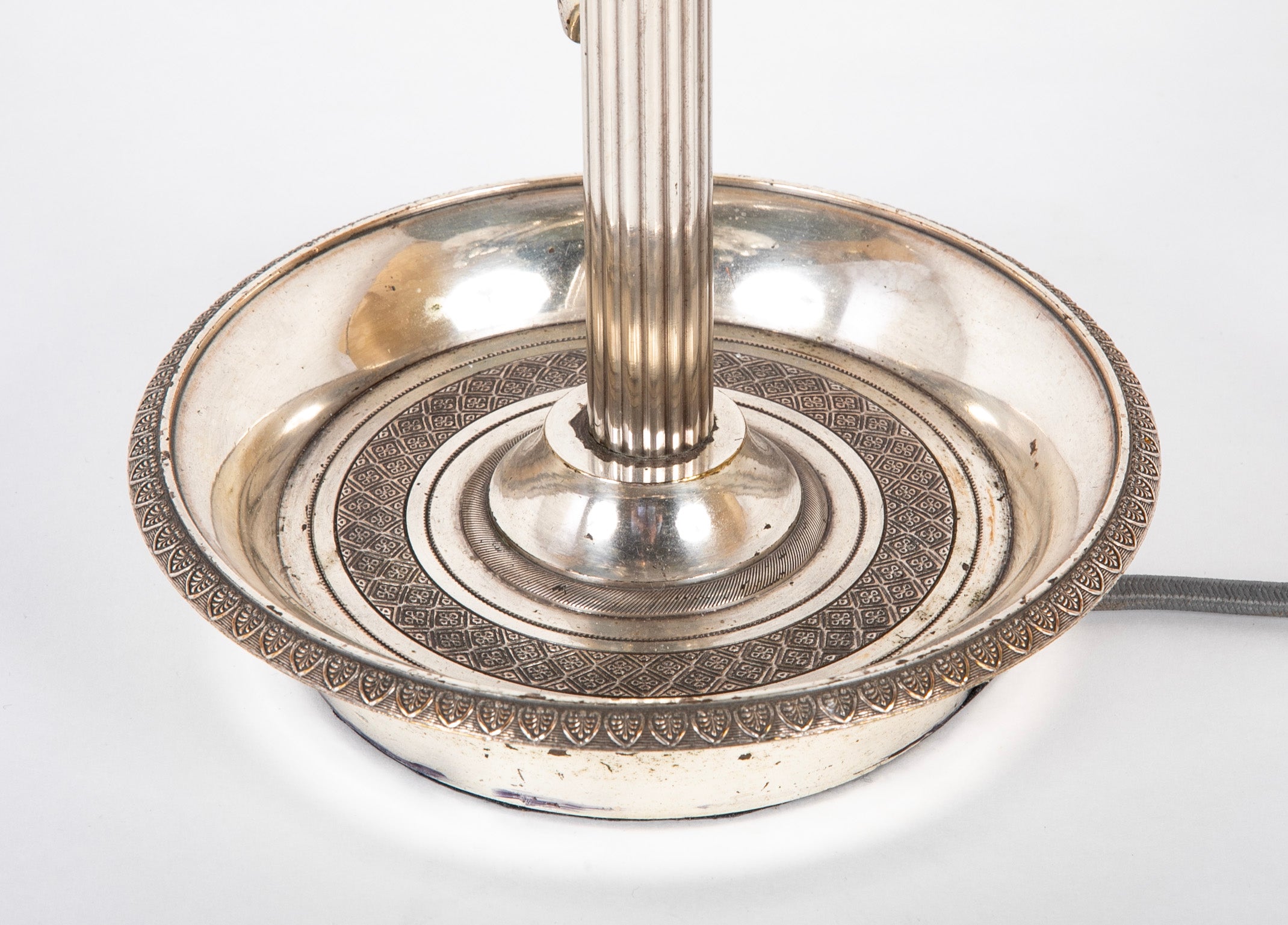 Three Light Bouillotte Lamp Attributed to Maison Charles