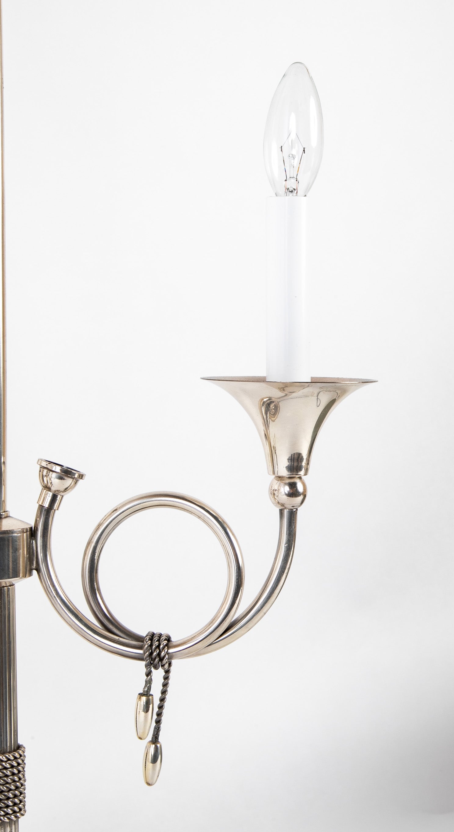 Three Light Bouillotte Lamp Attributed to Maison Charles