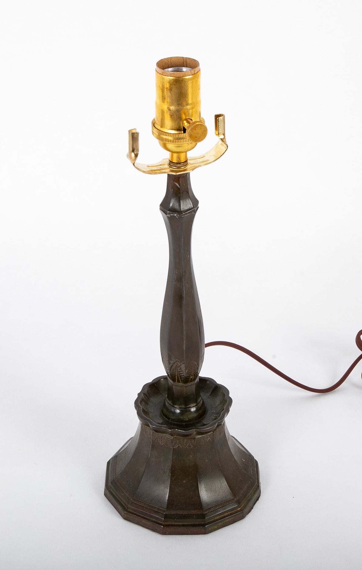 A Just Andersen Patinated "Disko" Metal Lamp