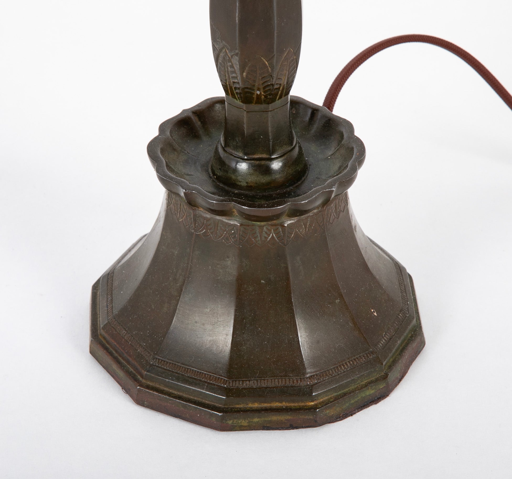 A Just Andersen Patinated "Disko" Metal Lamp