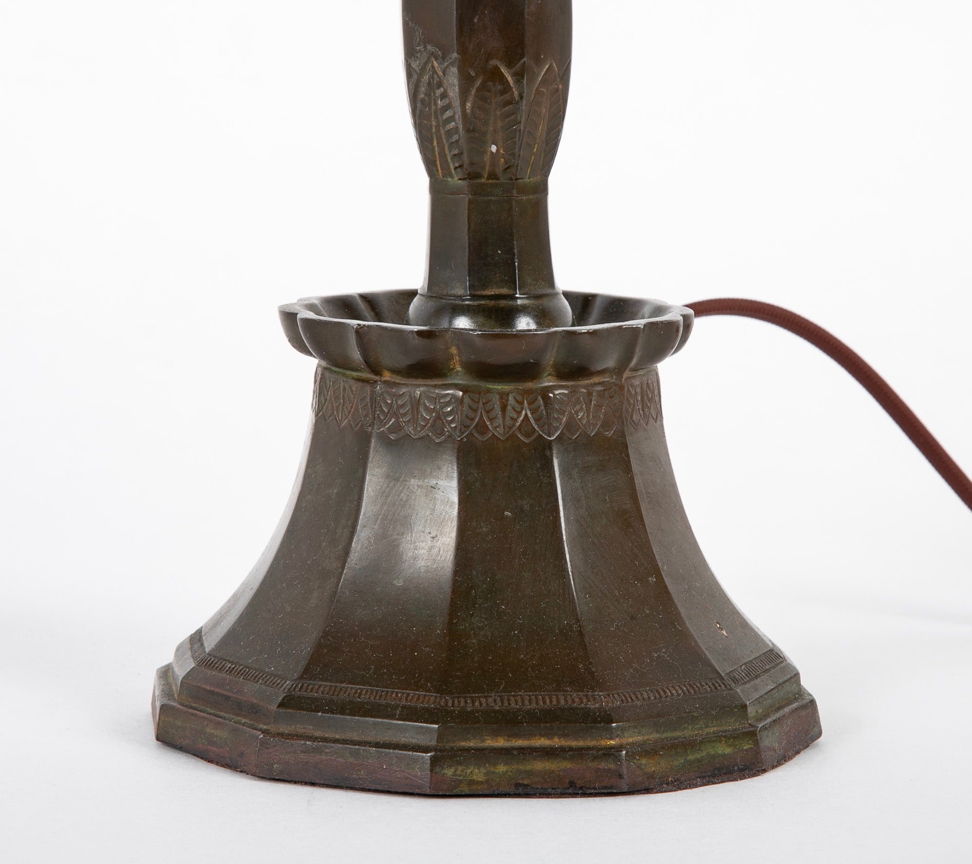 A Just Andersen Patinated "Disko" Metal Lamp