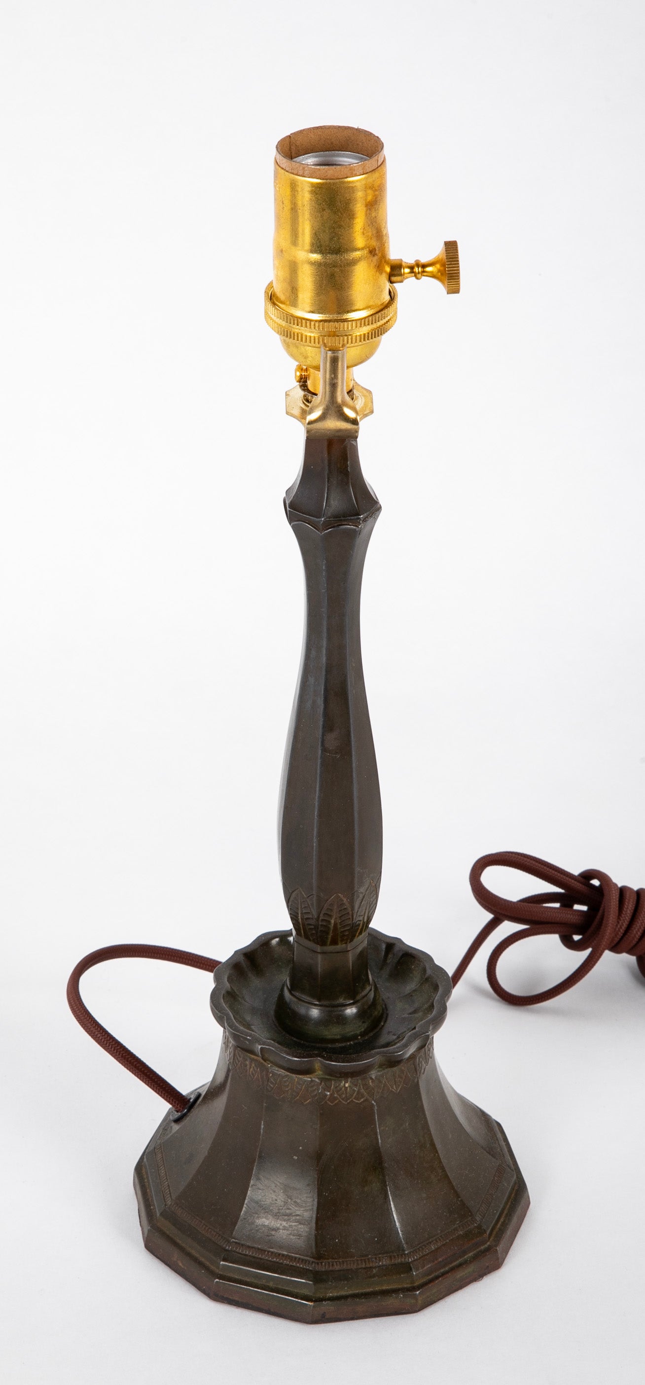A Just Andersen Patinated "Disko" Metal Lamp