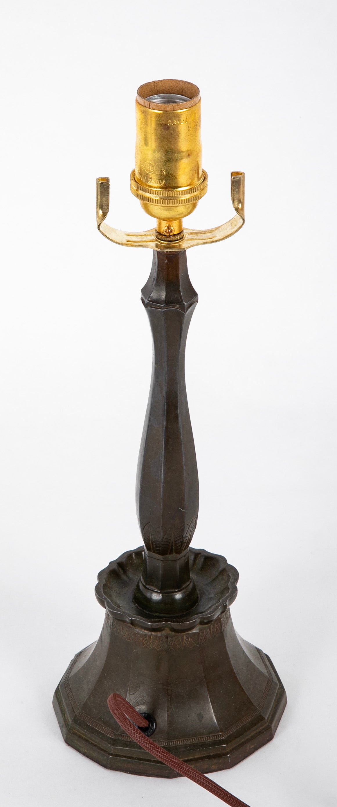A Just Andersen Patinated "Disko" Metal Lamp