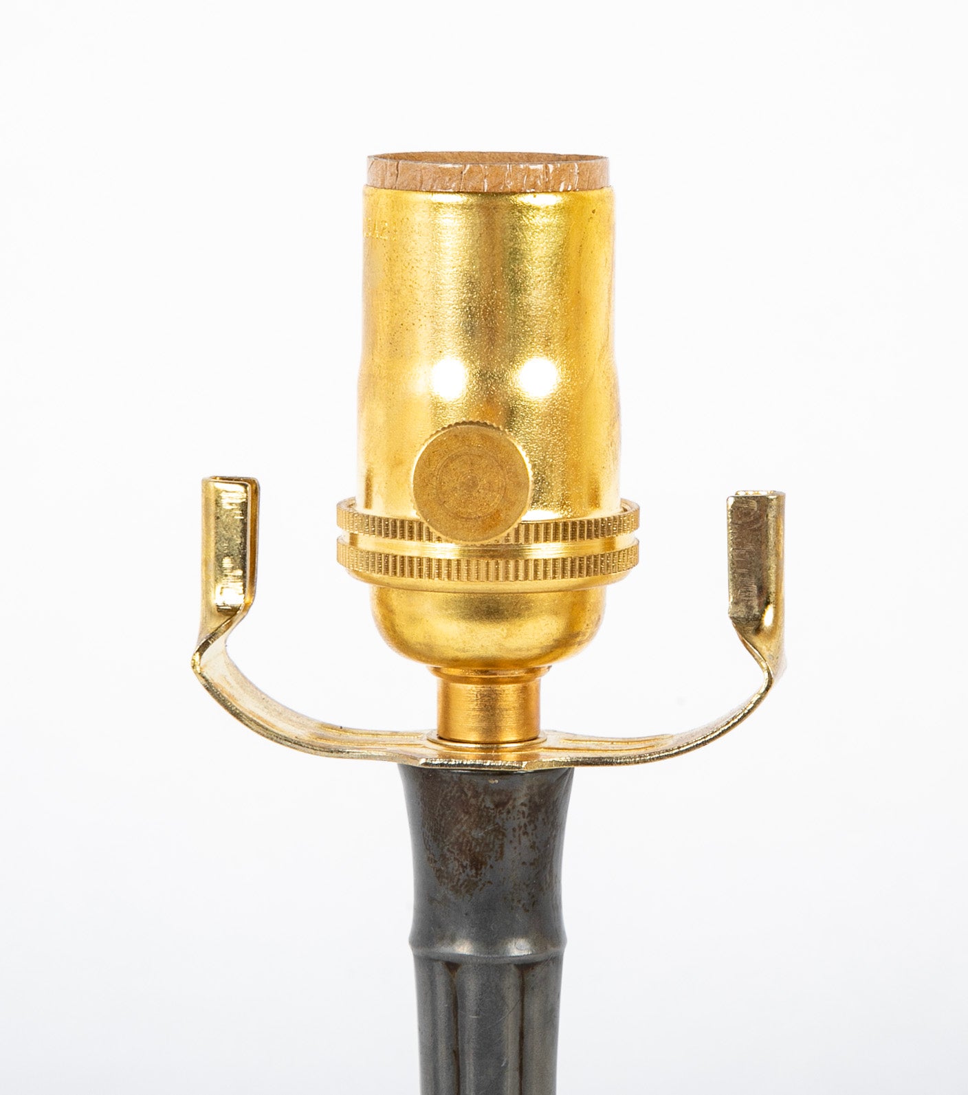Just Andersen Patinated "Disko" Metal Table Lamp with Octagonal Base