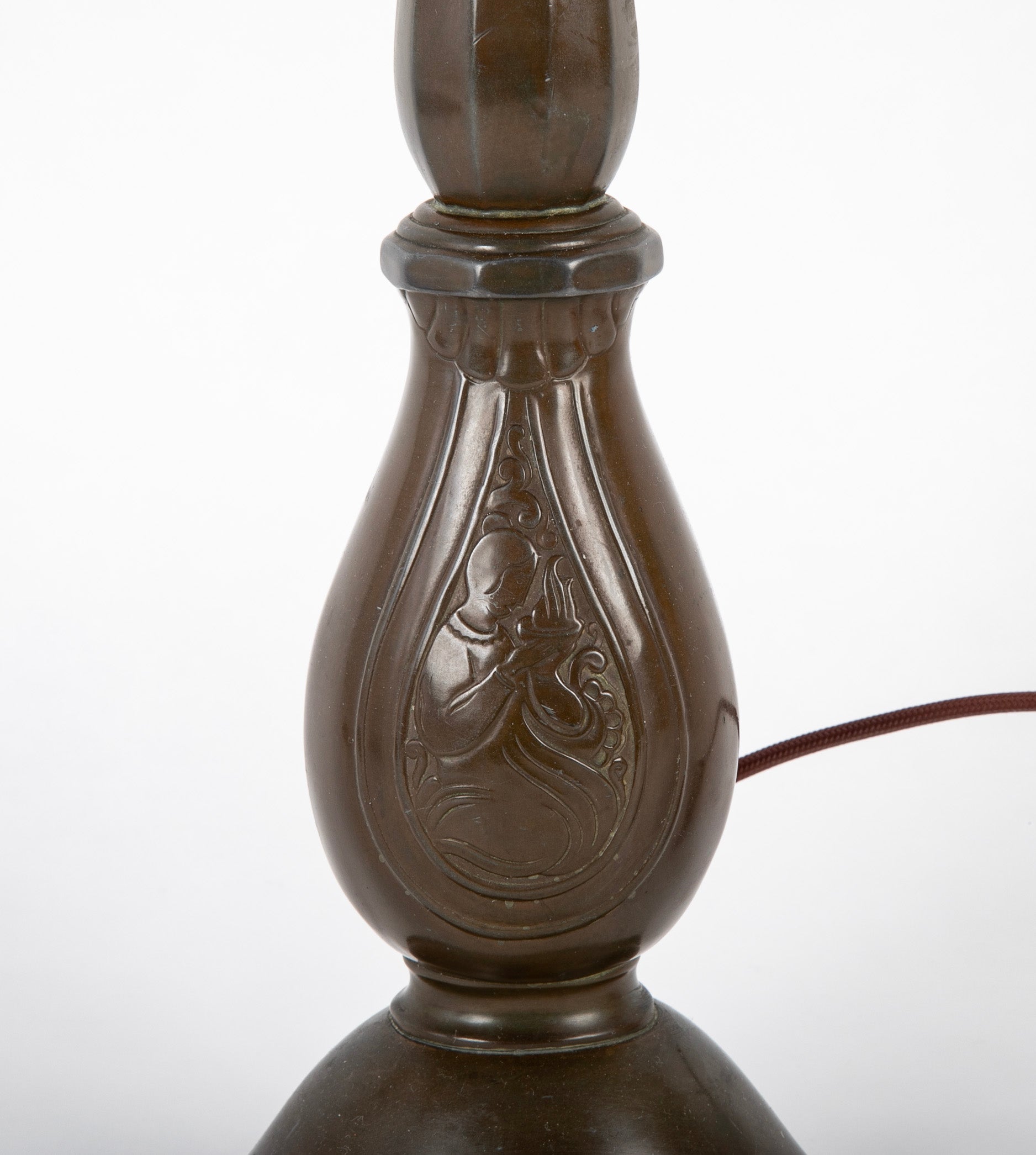 Just Andersen Patinated "Disko" Metal Table Lamp