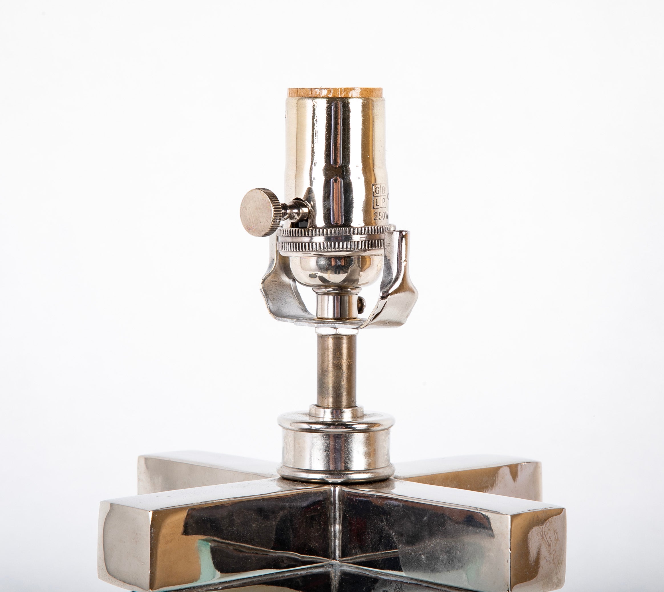 Pair of Glass Lamps in the Manner of Fontana Arte