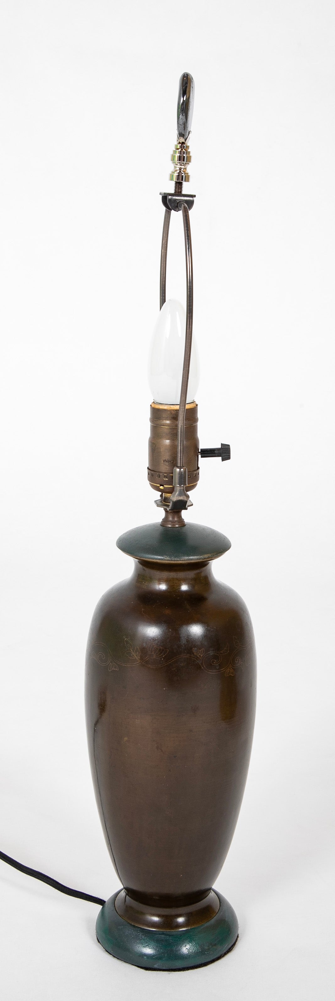 Japanese Bronze Vase Now a Lamp