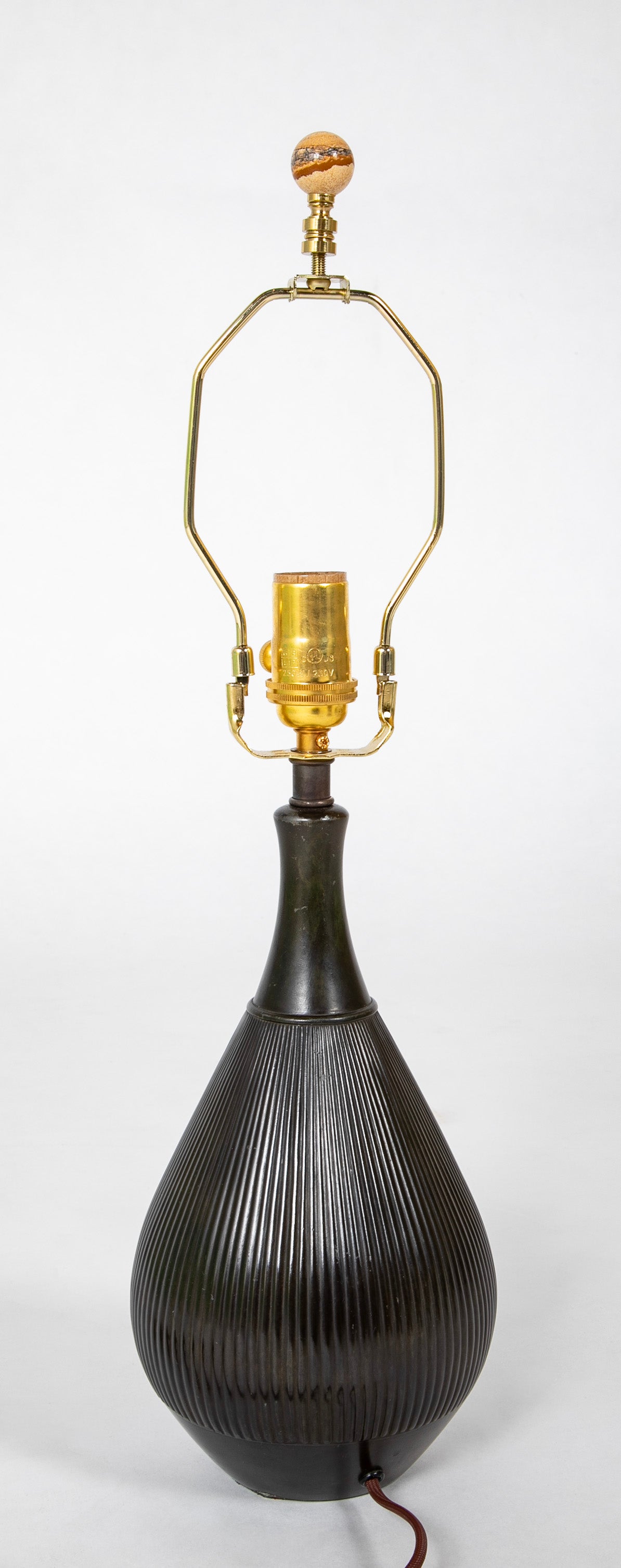 A Pair of Just Andersen Patinated "Disko" Metal Table Lamps