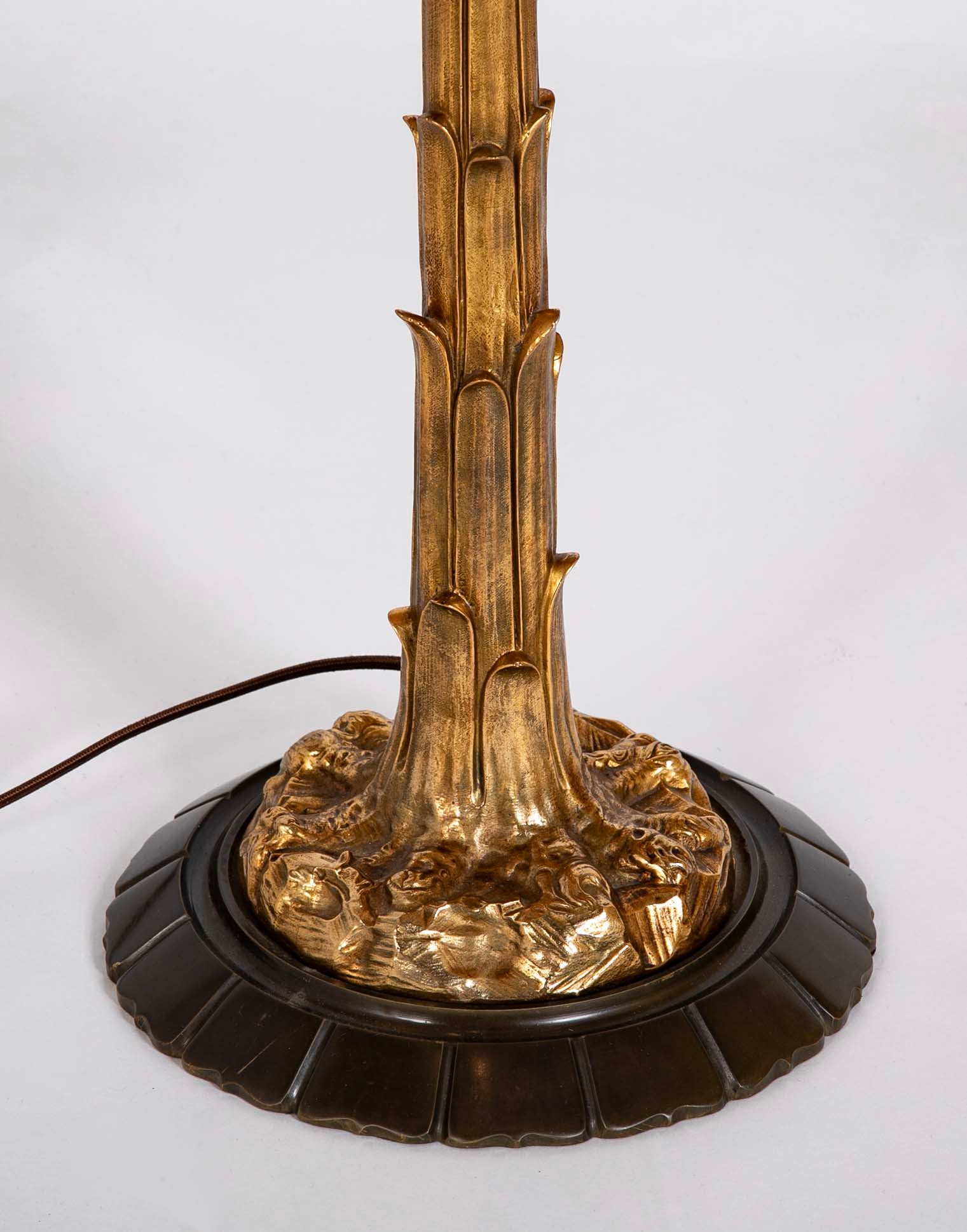 Stylized Bronze Lamp Possibly by Jansen