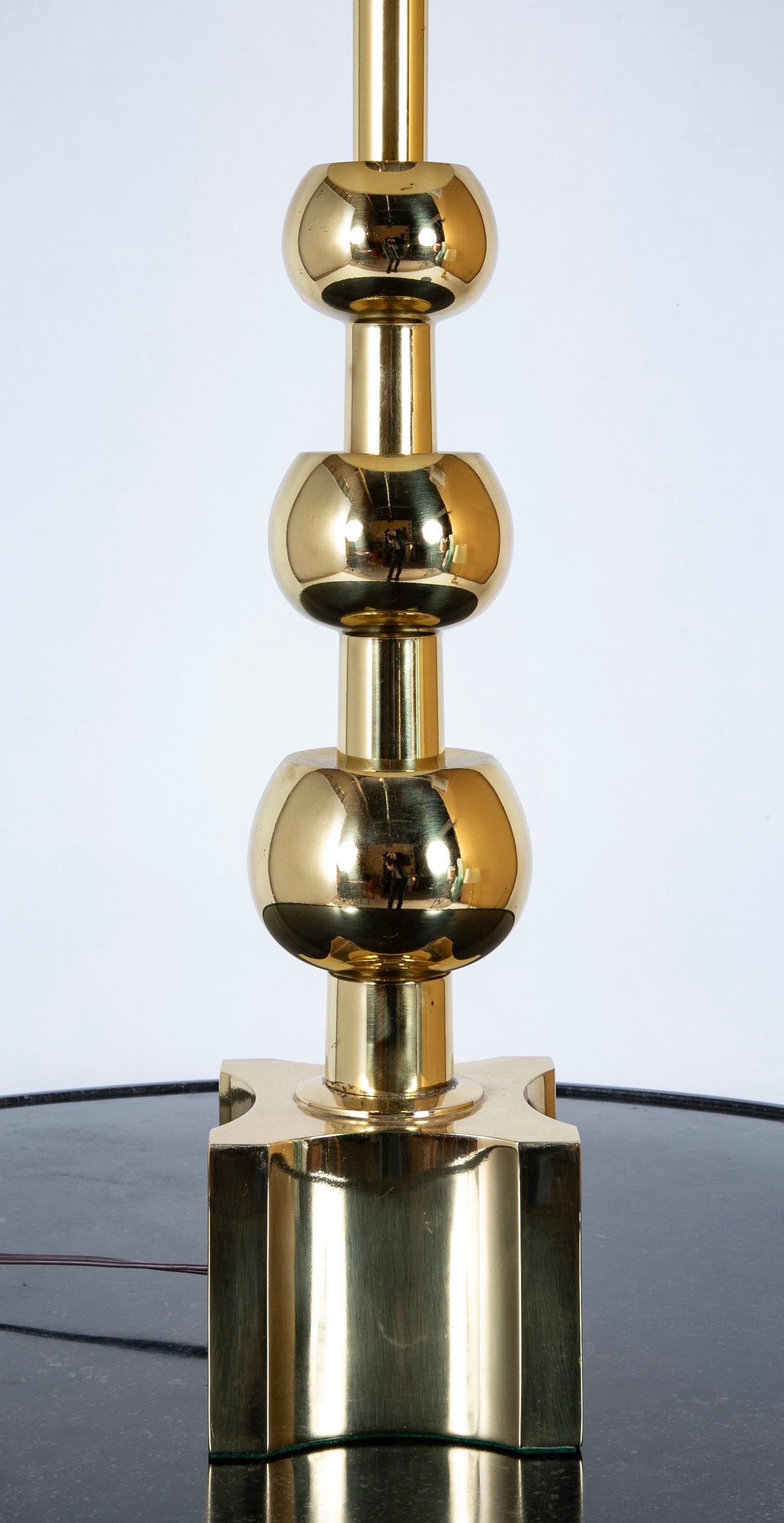 Pair of Tommi Parzinger Brass Lamps by Stiffel