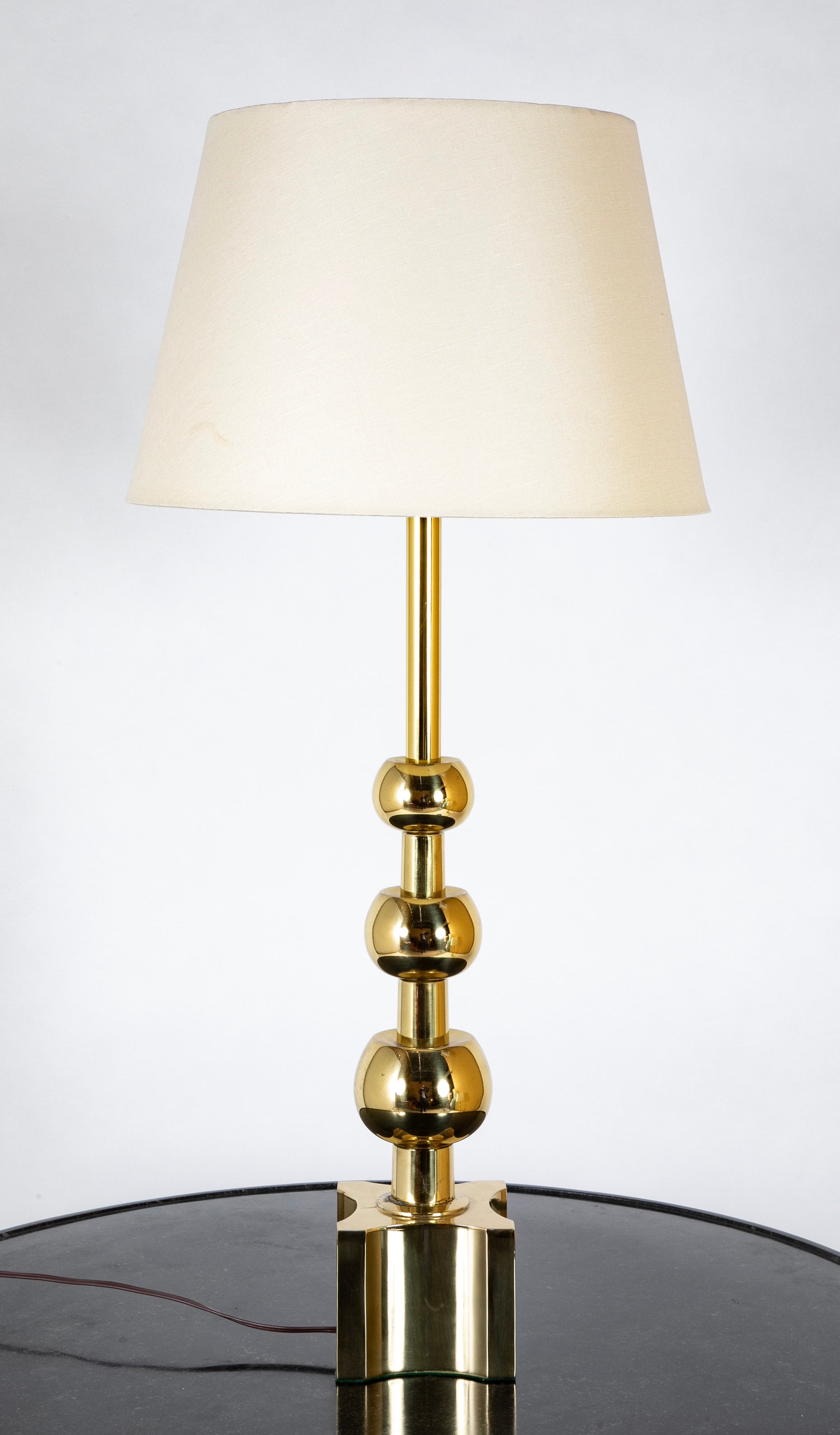 Pair of Tommi Parzinger Brass Lamps by Stiffel