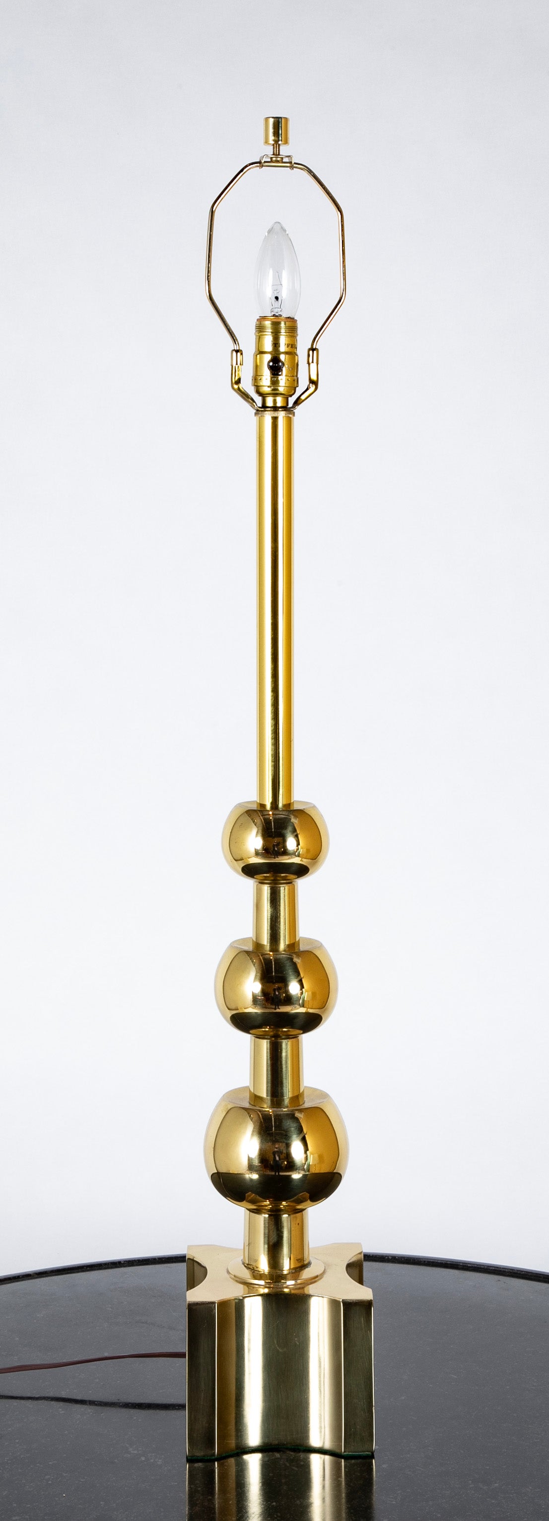 Pair of Tommi Parzinger Brass Lamps by Stiffel