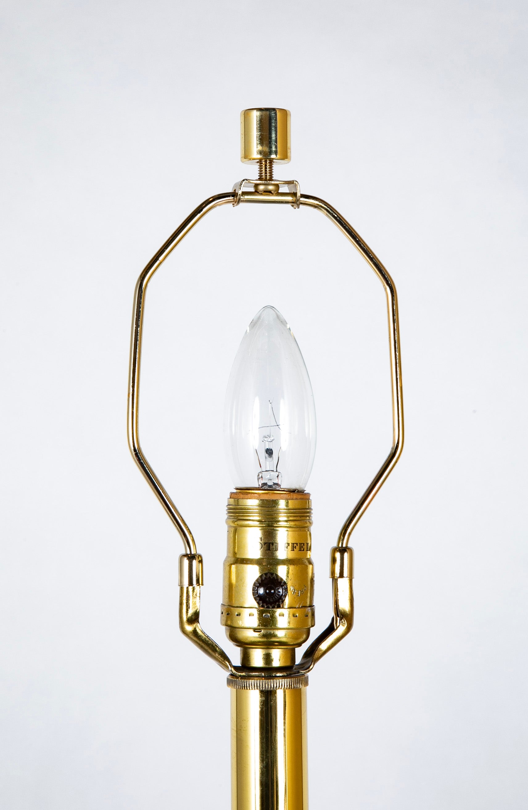 Pair of Tommi Parzinger Brass Lamps by Stiffel