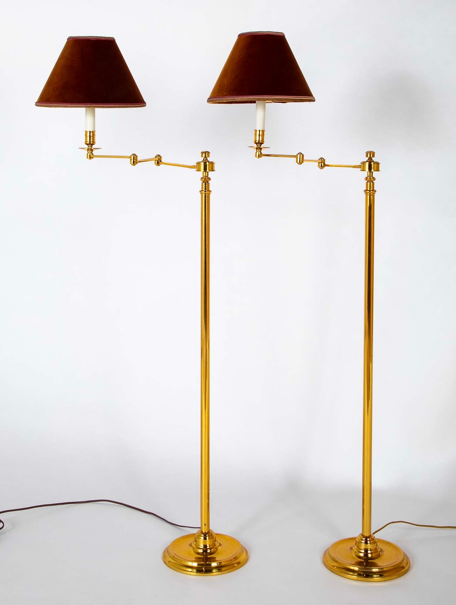 2 French Gilt Brass Lamps by Maison Meilleur - Priced Individually