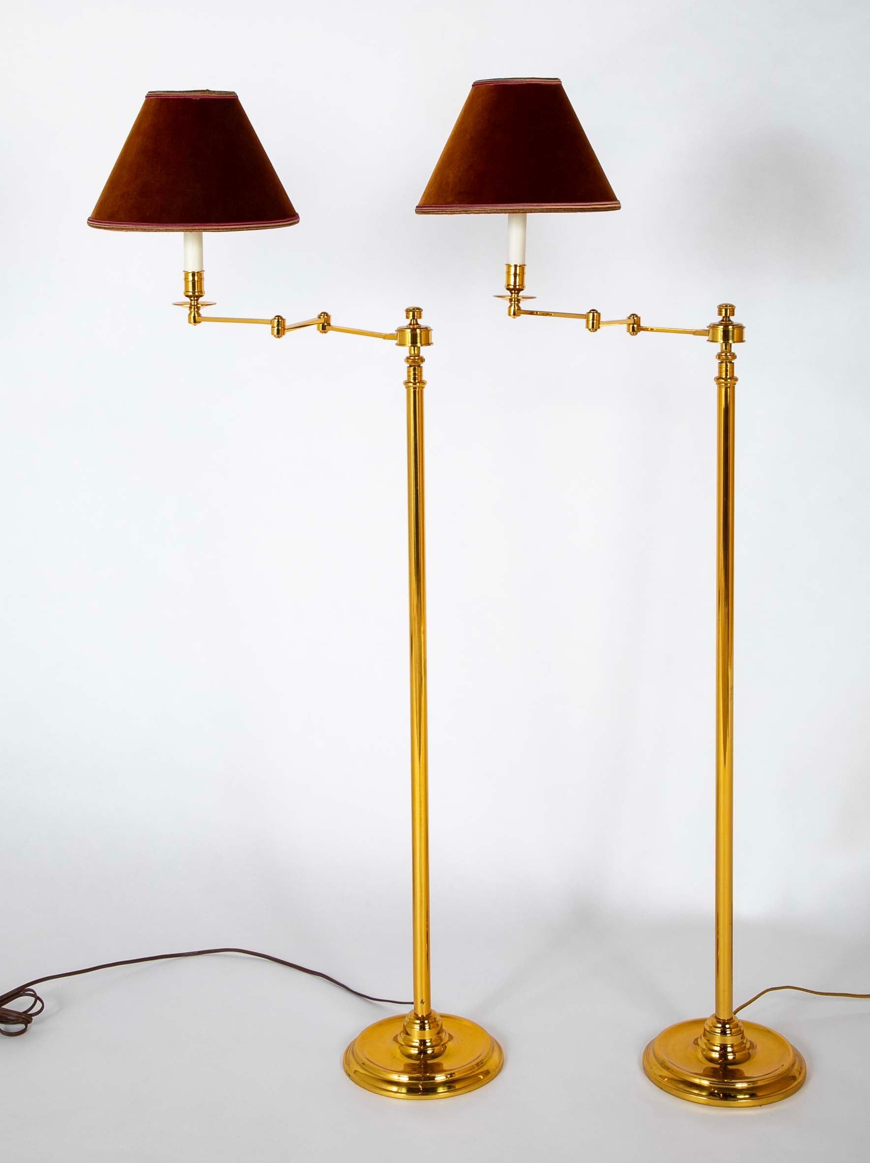 2 French Gilt Brass Lamps by Maison Meilleur - Priced Individually
