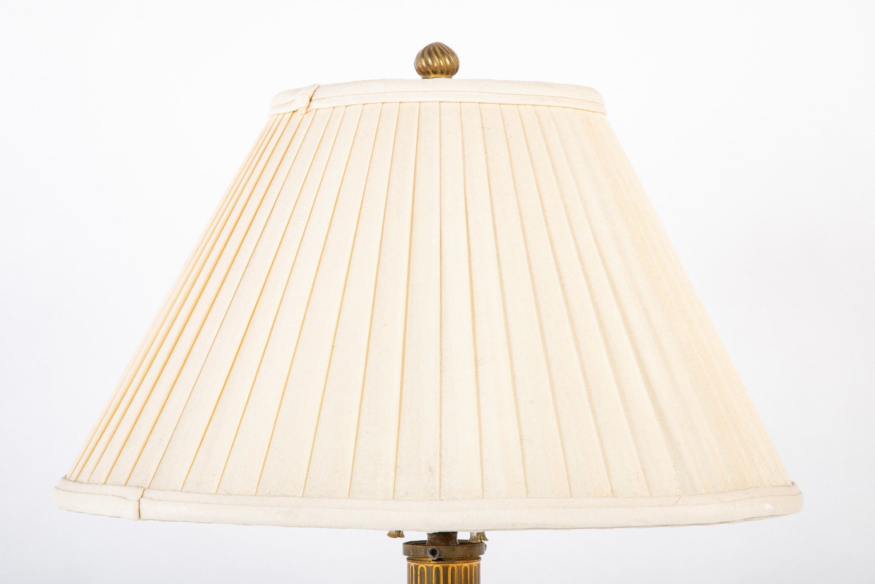Late 19th - Early 20th Century Gilt Candlestick Now a Lamp